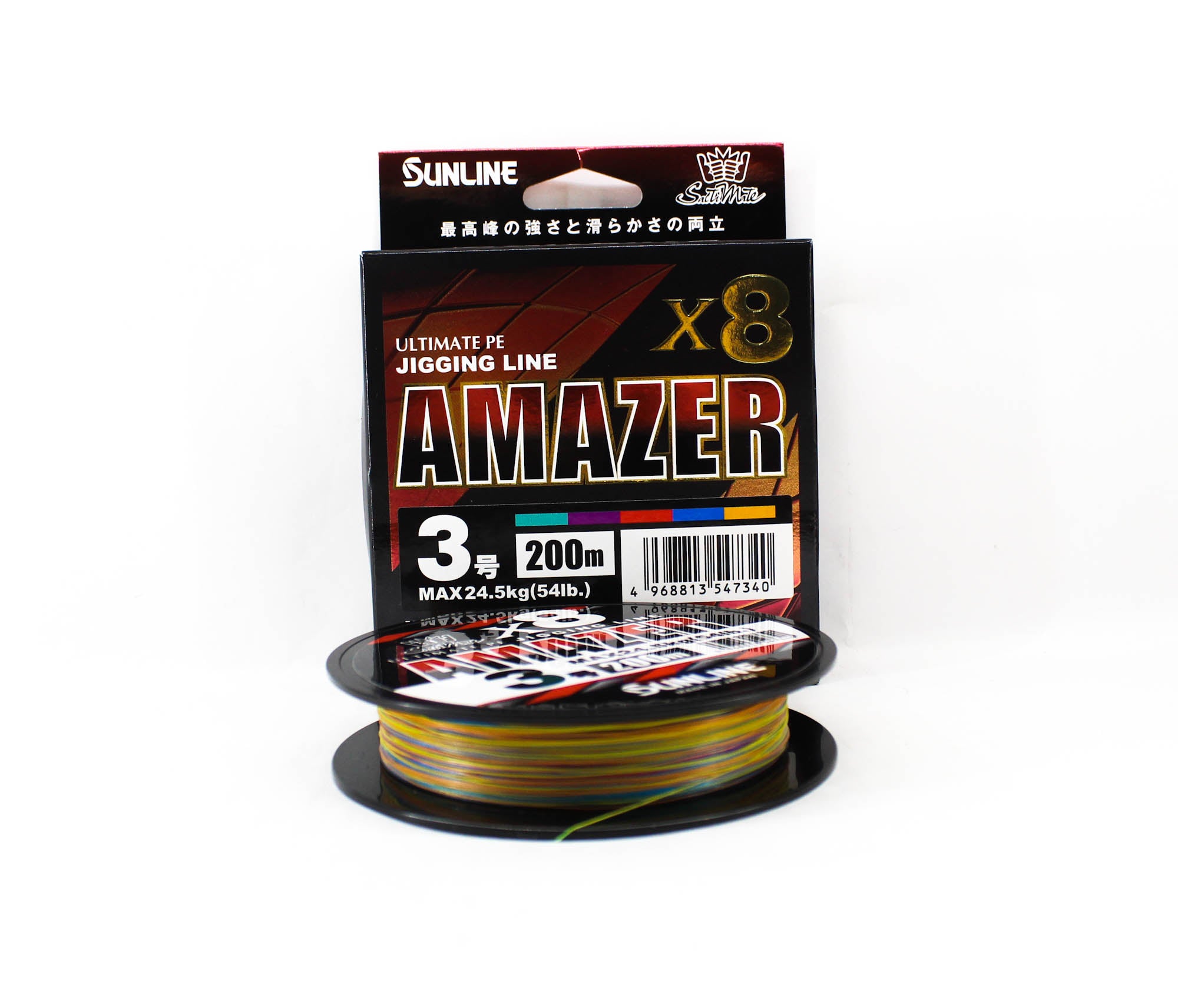 Sunline P.E Line Amazer X8 HG Jigging 200M P.E 3 54lb Multi (7340)