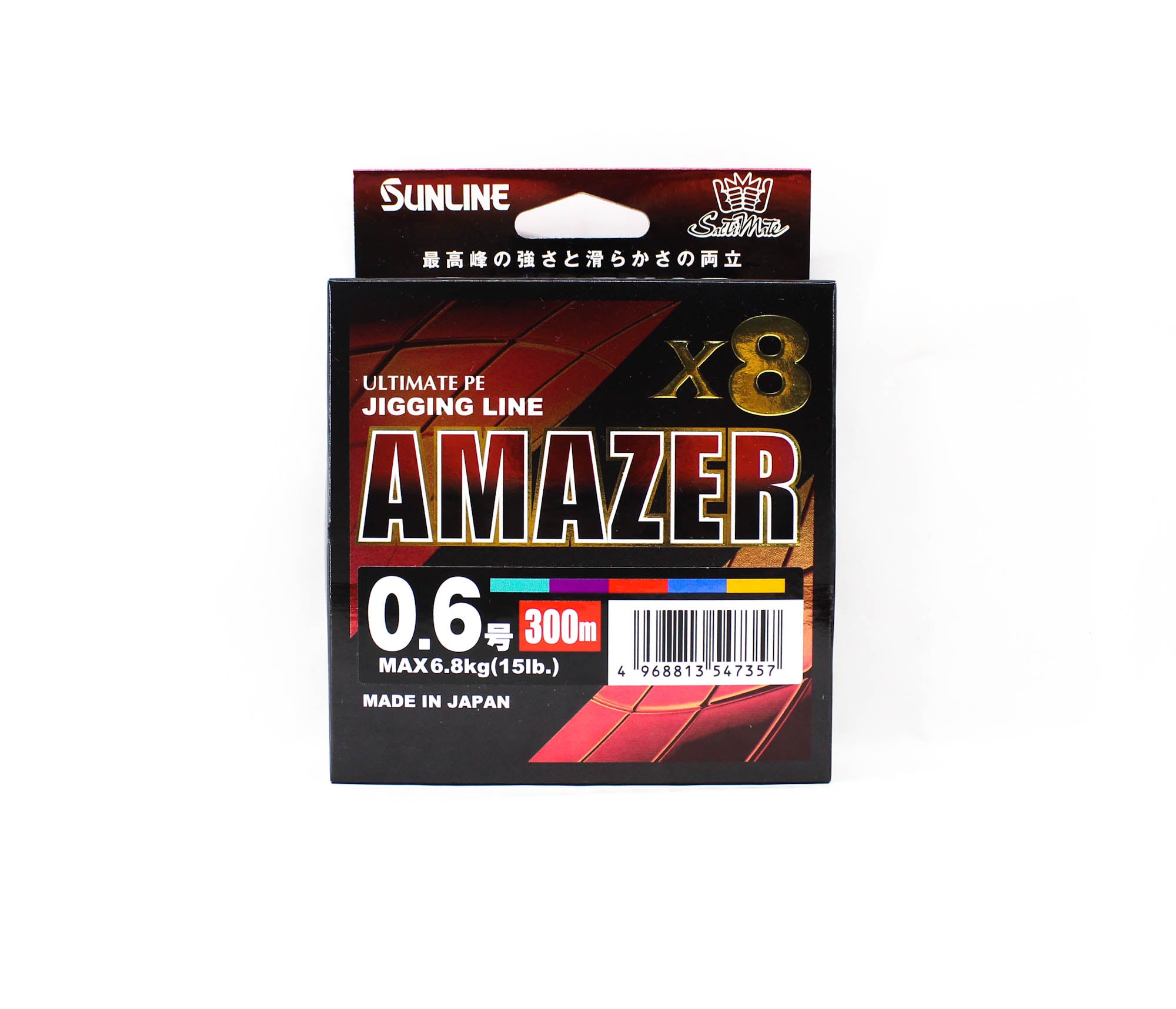 Sunline P.E Line Amazer X8 HG Jigging 300M P.E 0.6 15lb Multi (7357)