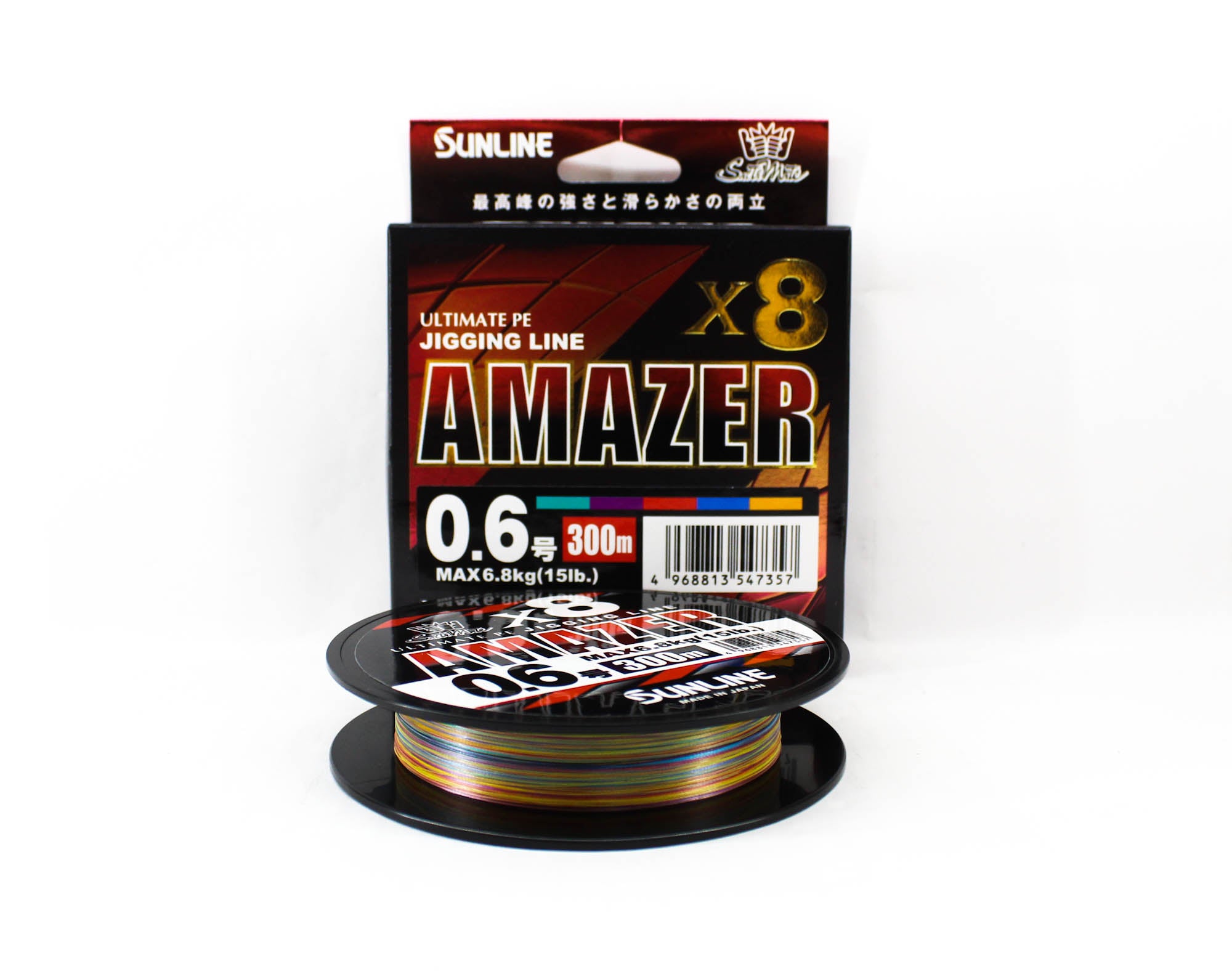 Sunline P.E Line Amazer X8 HG Jigging 300M P.E 0.6 15lb Multi (7357)