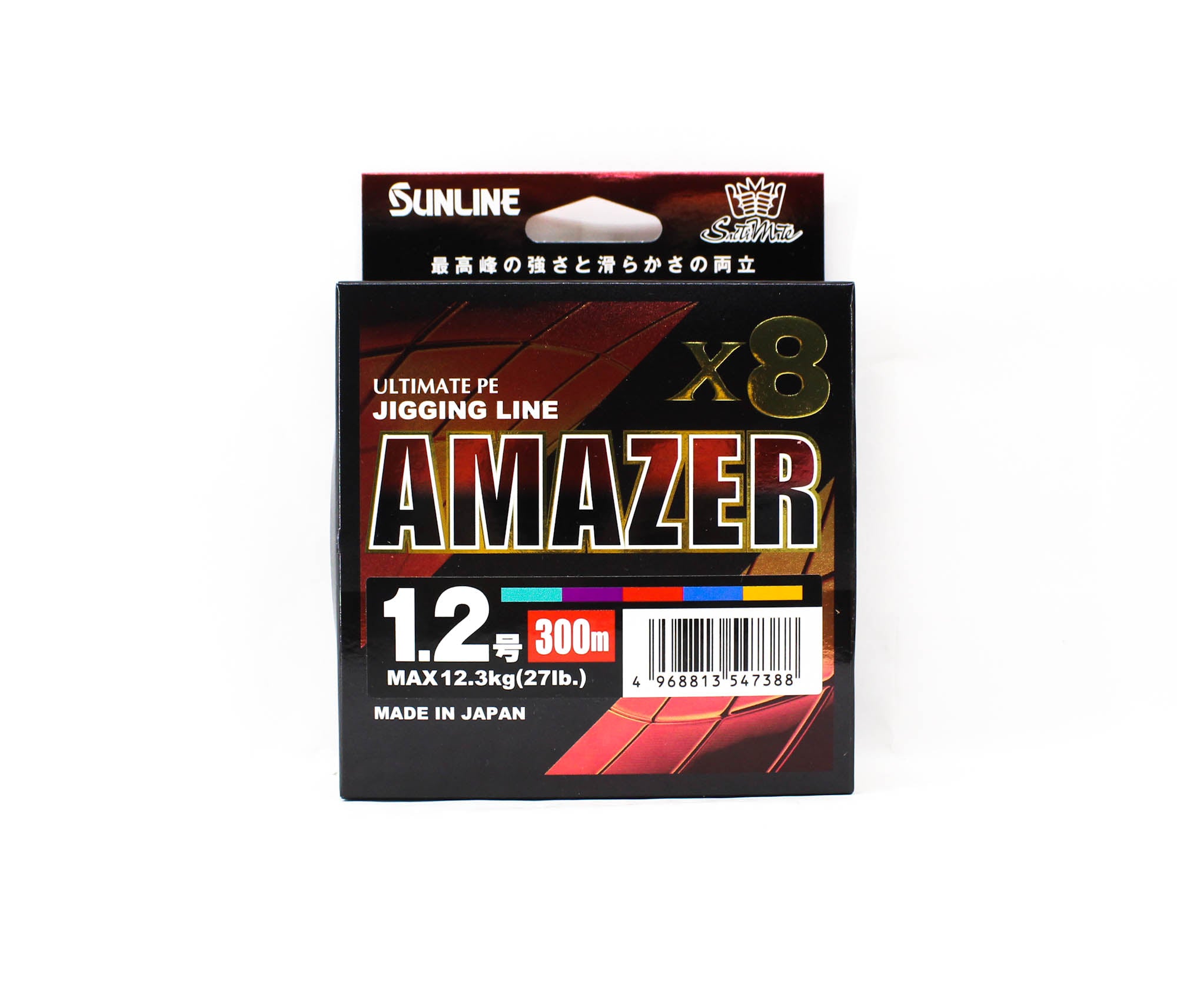 Sunline P.E Line Amazer X8 HG Jigging 300M P.E 1.2 27lb Multi (7388)