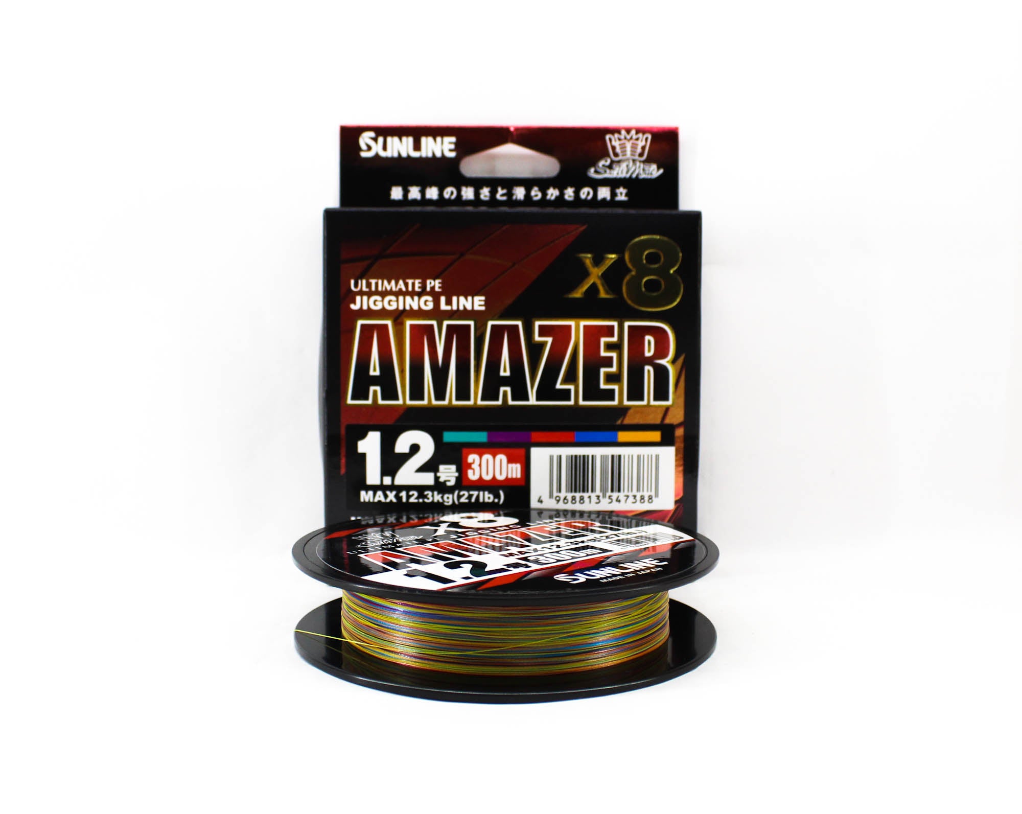 Sunline P.E Line Amazer X8 HG Jigging 300M P.E 1.2 27lb Multi (7388)