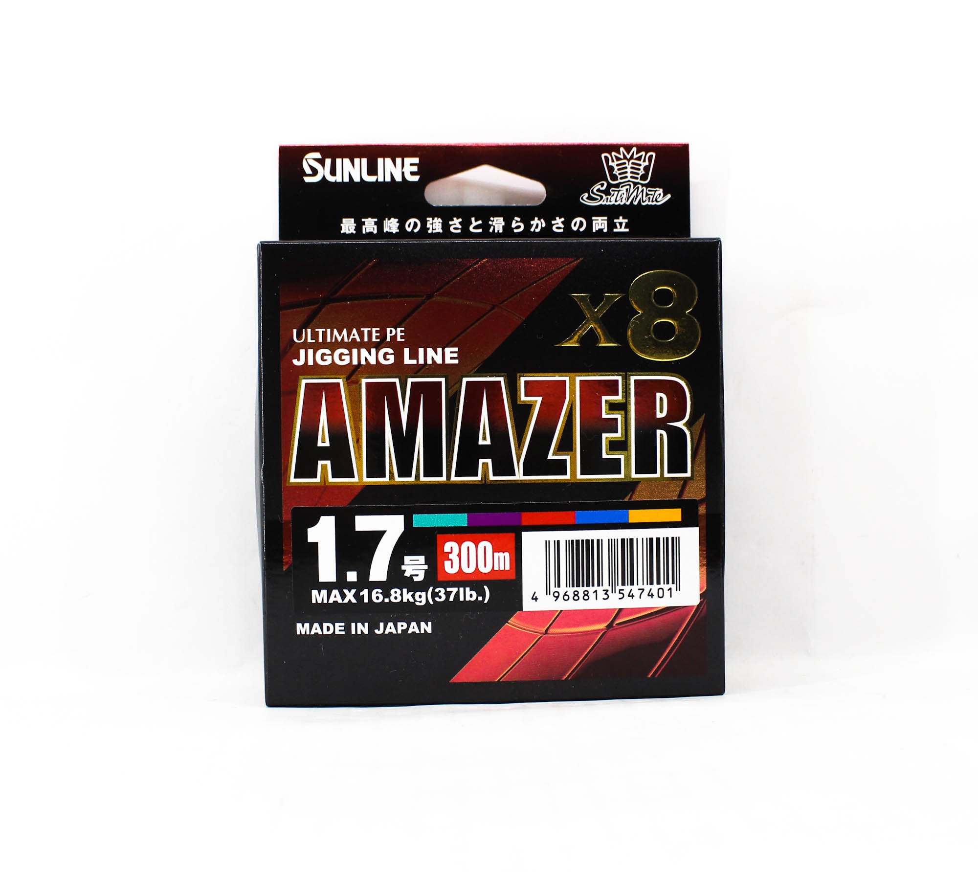 Sunline P.E Line Amazer X8 HG Jigging 300M P.E 1.7 37lb Multi (7401)