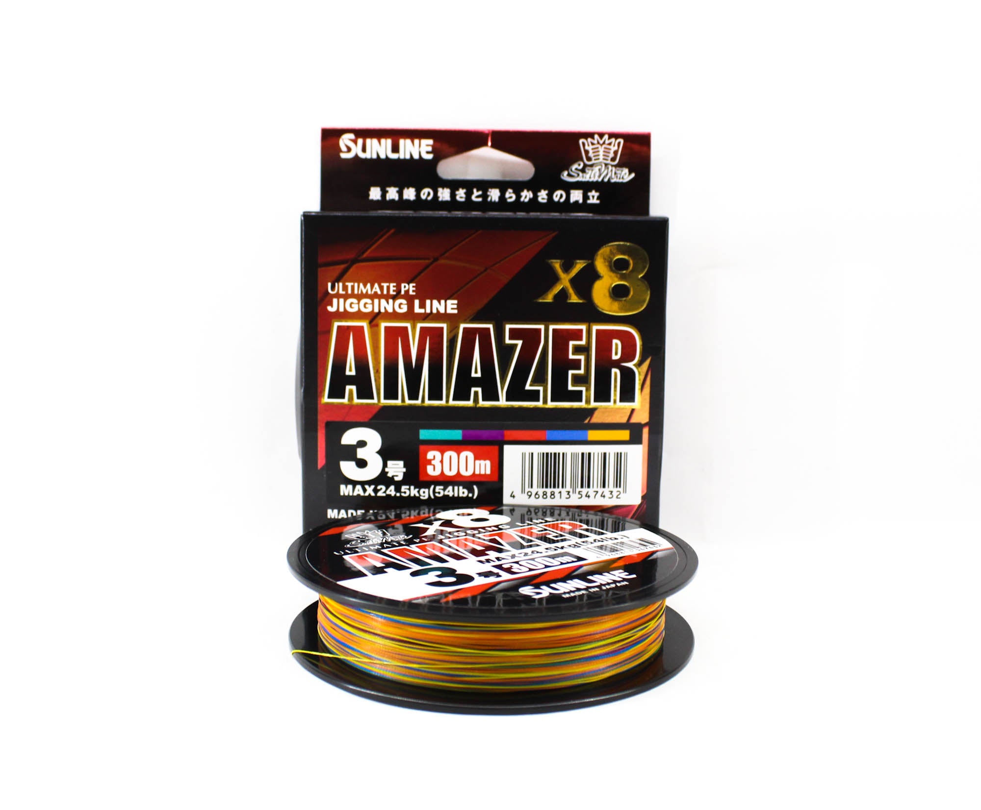 Sunline P.E Line Amazer X8 HG Jigging 300M P.E 3 47lb Multi (7432)
