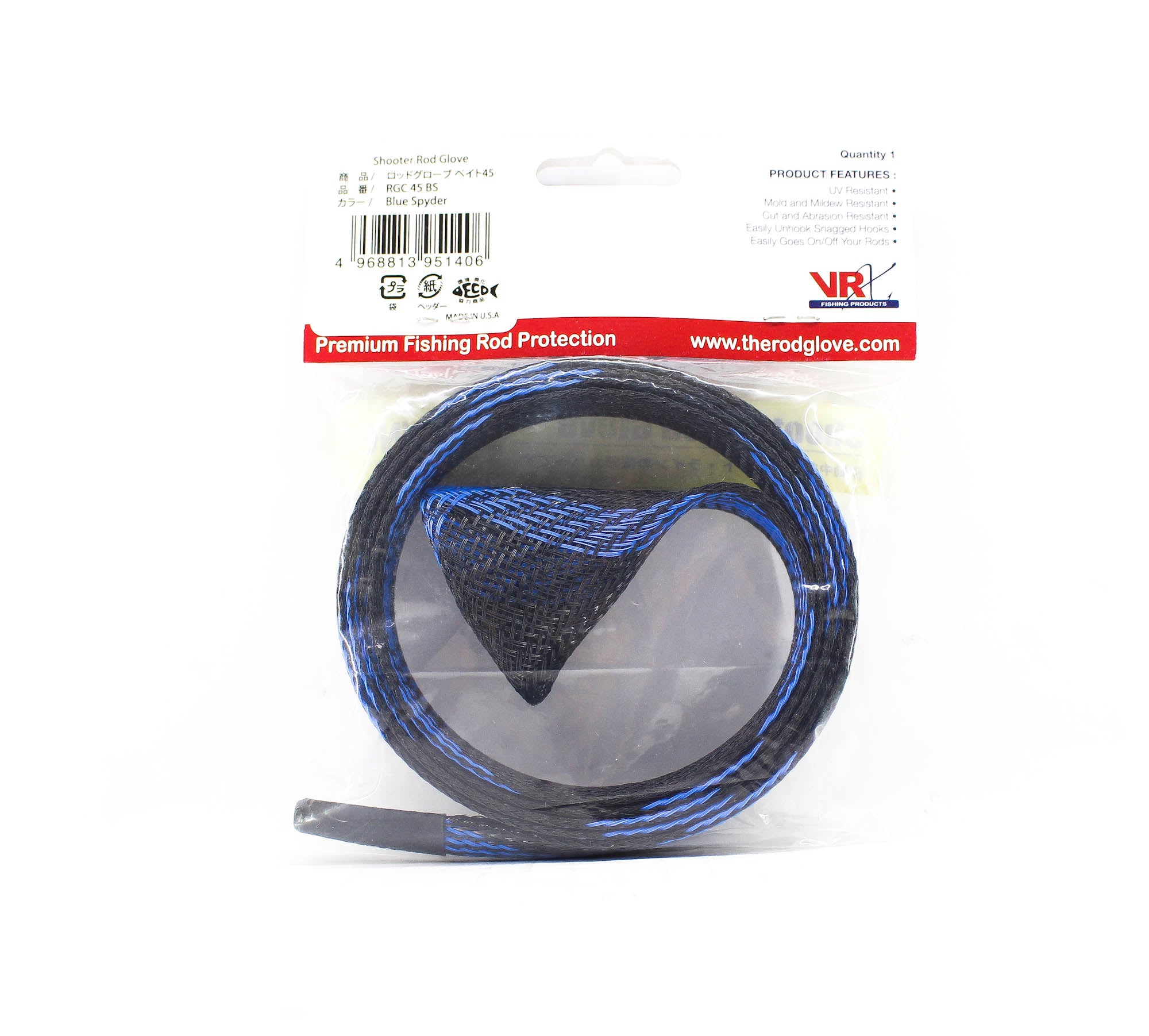Sunline RGC-45BS Rod Glove Shooter Baitcast up to 6.5 Feet Blue (1406)