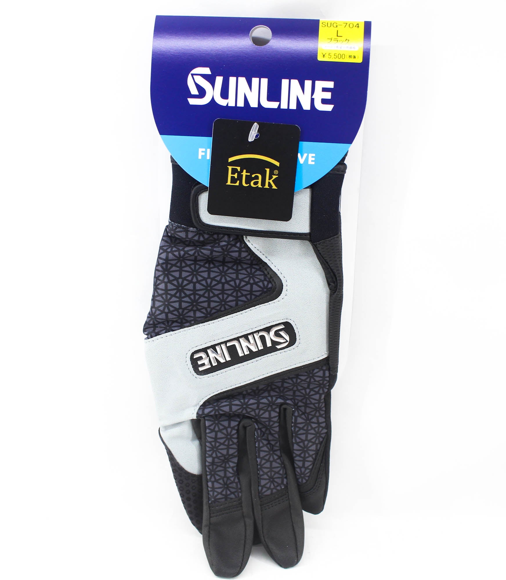 Sunline SUG-704 Salt Glove Casting Jigging Black Size L (7825)