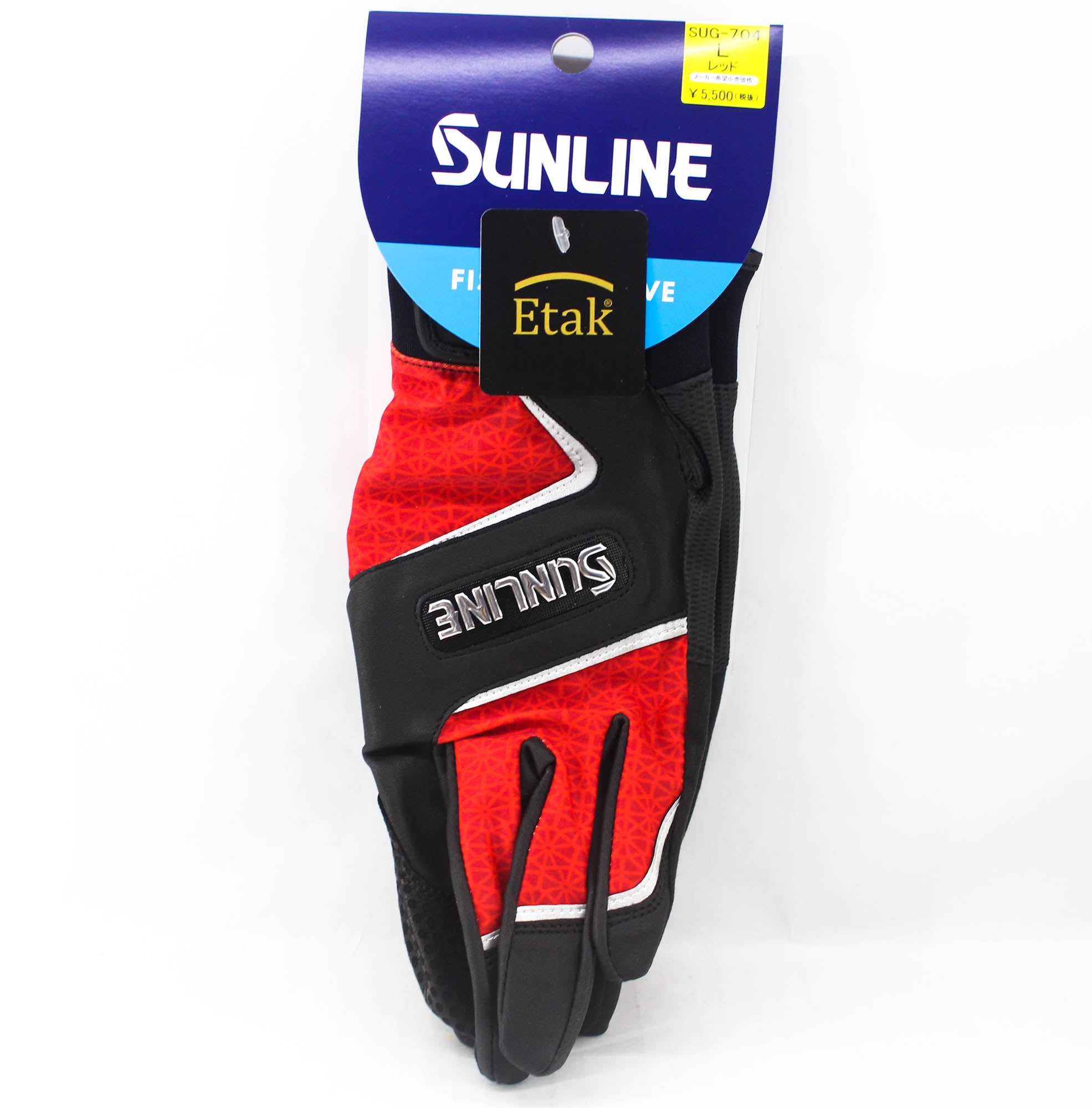 Sunline SUG-704 Salt Glove Casting Jigging Red Size L (7887)