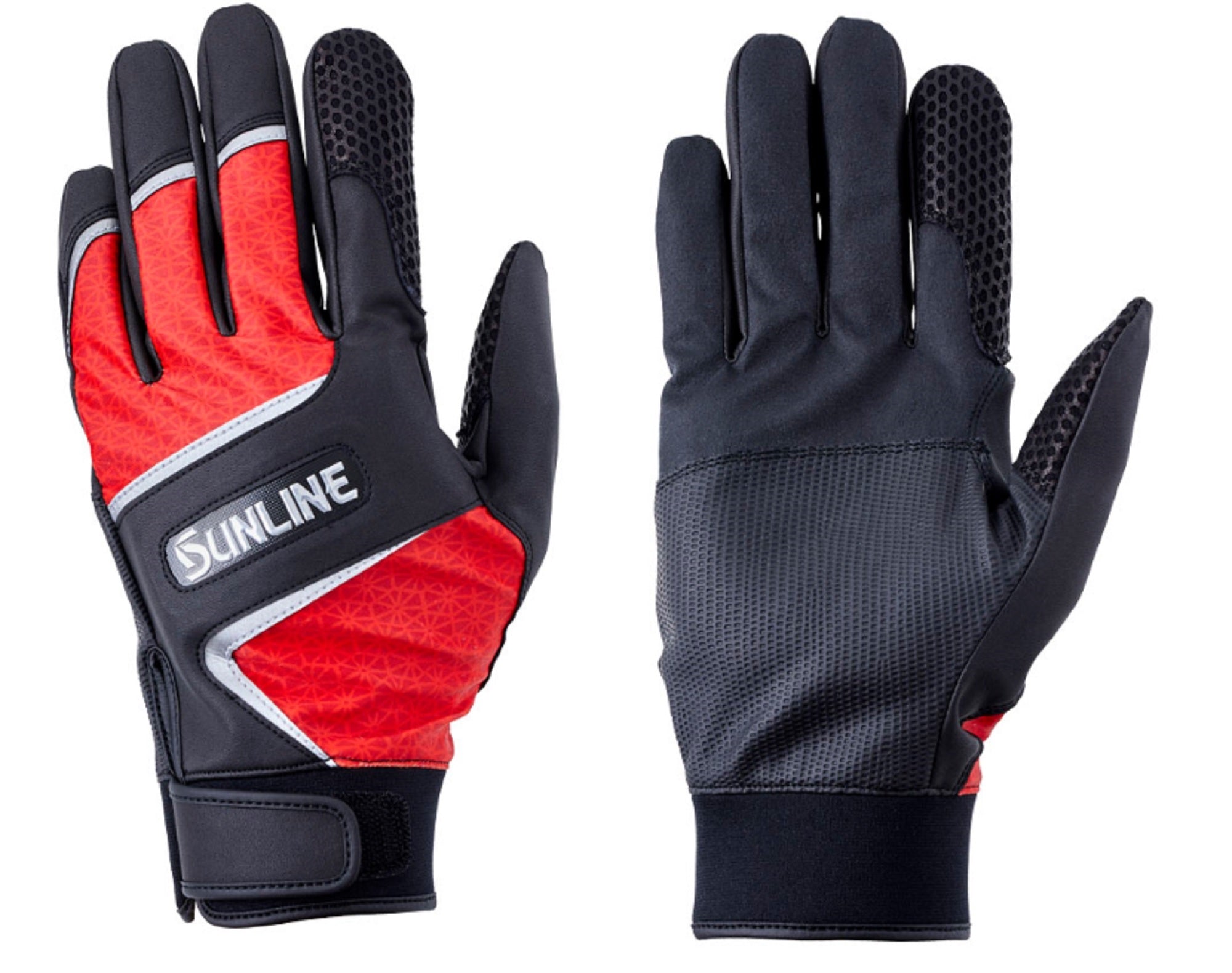 Sunline SUG-704 Salt Glove Casting Jigging Red Size L (7887)