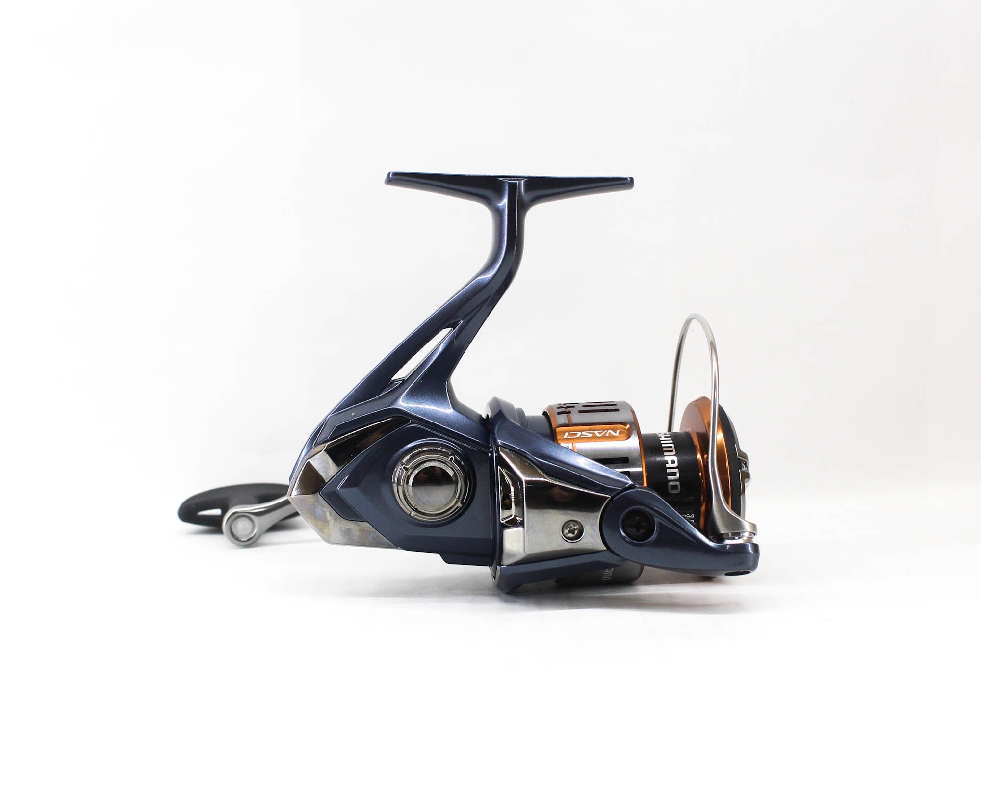 Fishing reel with a white background