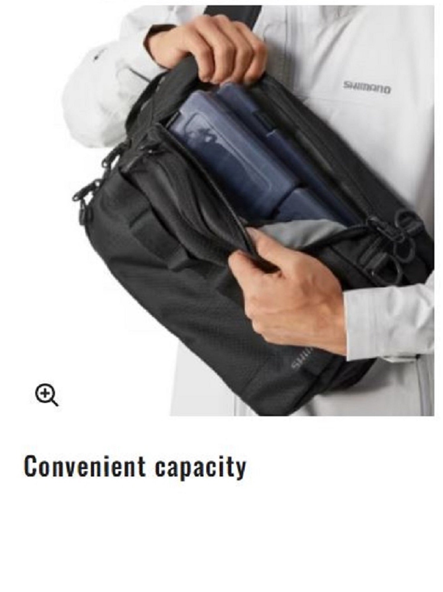 Shimano BS-025T Sling Shoulder Bag 10 x 22 x 37.5 Size M Black Camo (6889)