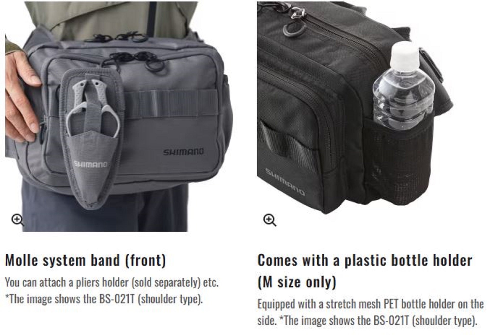 Shimano BW-021T Hip Bag 10 x 29 x 17 Size S Black (6896)