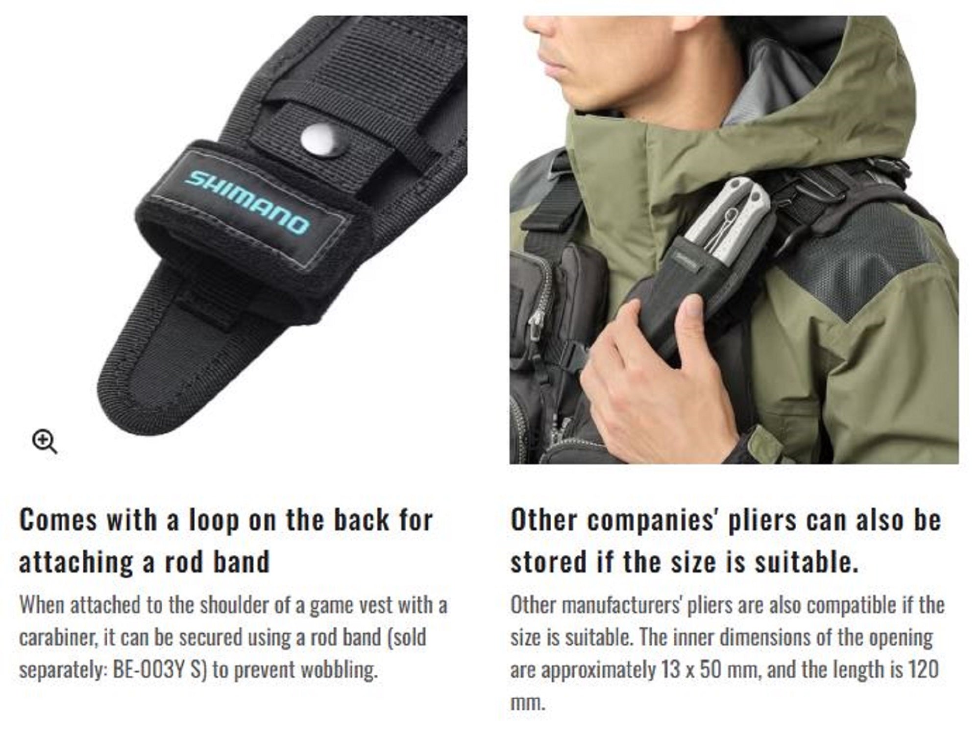 Shimano BP-051Y Plier Holder Semi Hard Black (1508)