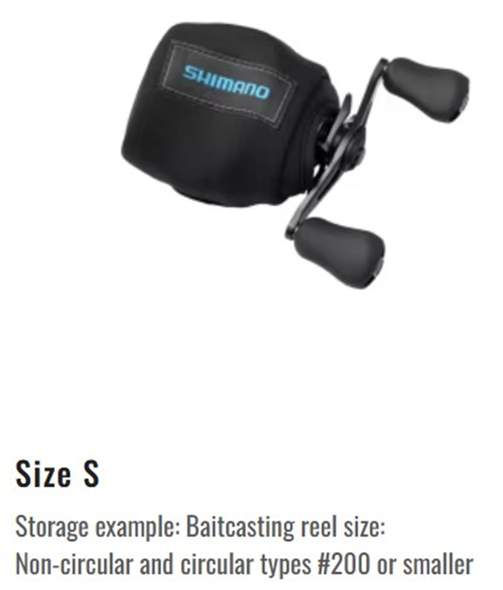 Shimano BP-072Y Size S Baitcast Reel Cover Reel Size Under 200 BK (1683)