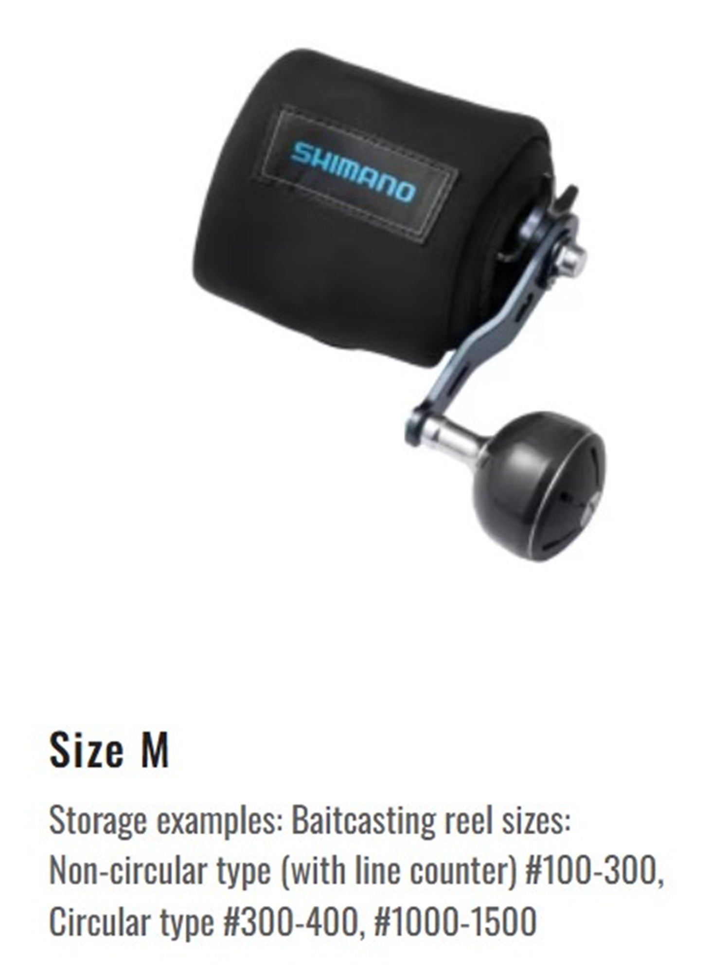Shimano BP-072Y Size M Baitcast Reel Cover Reel Size 300-400 BK (1690)