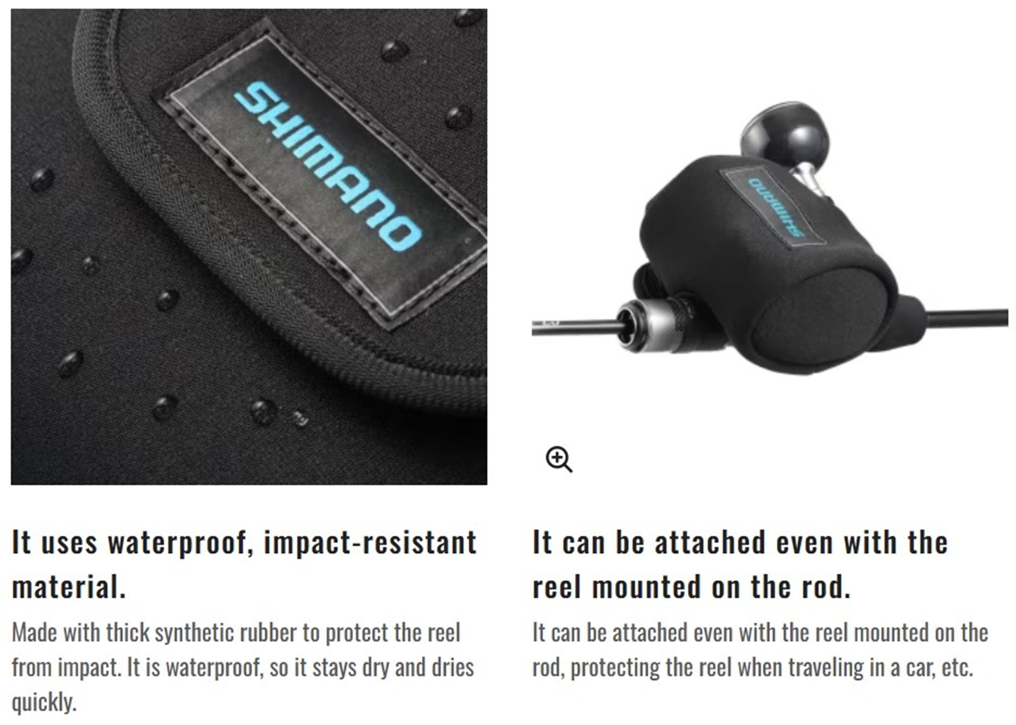 Shimano BP-072Y Size L Baitcast Reel Cover Reel Size 2000-4000 BK (1706)
