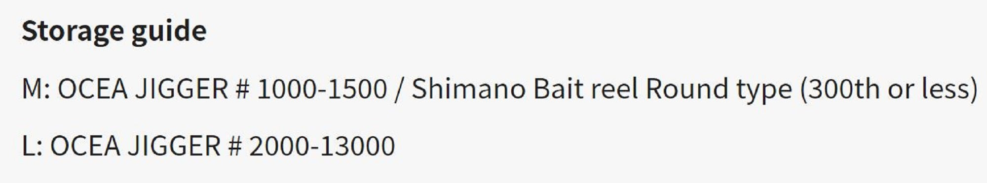 Shimano PC-0233N Size M Ocea Jigger Reel Cover Size 1000-1500 Blk 442826