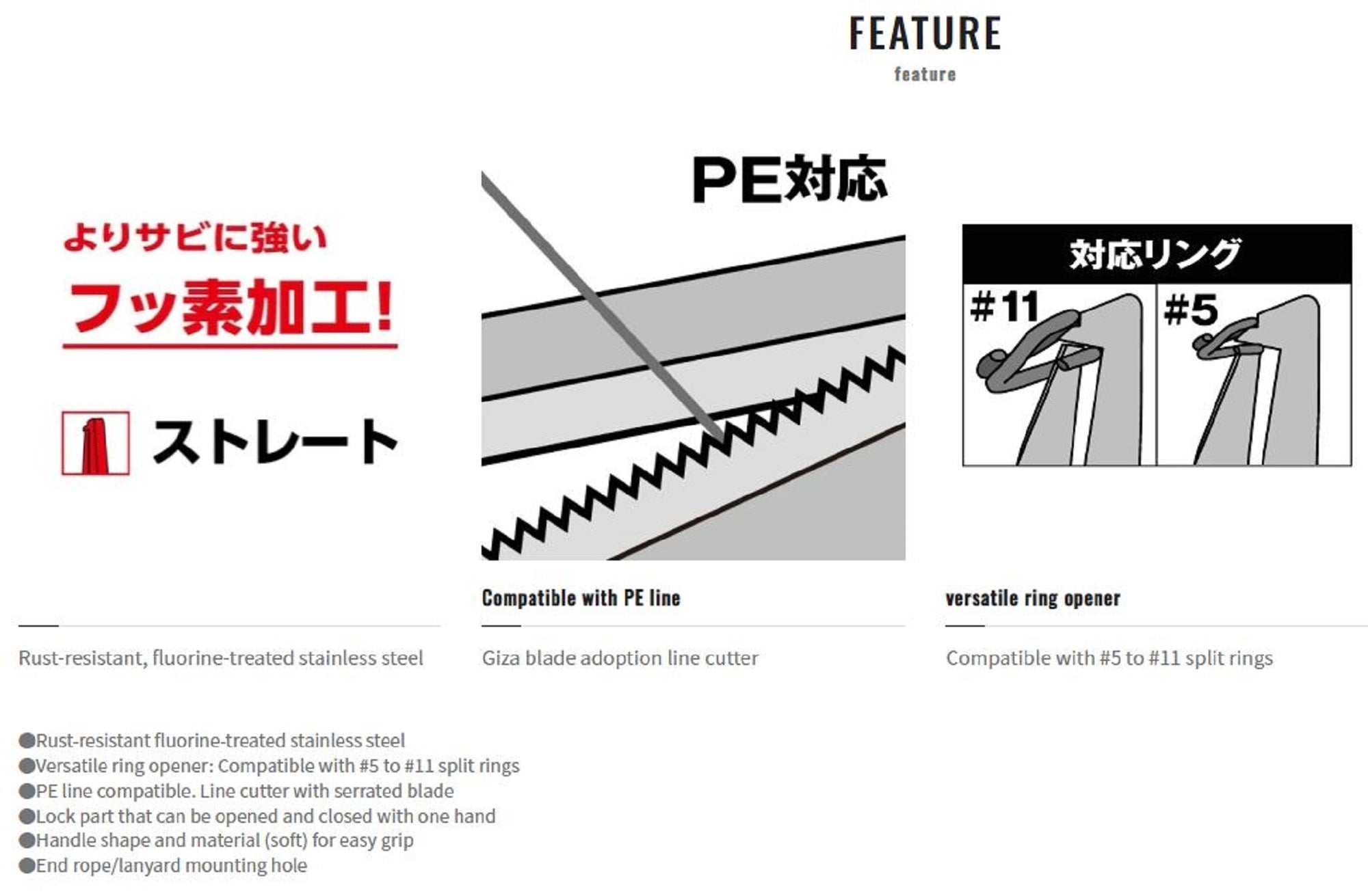 Shimano CT-561P Split Ring Pliers Offshore Straight 185x50x16 mm Bk 462725