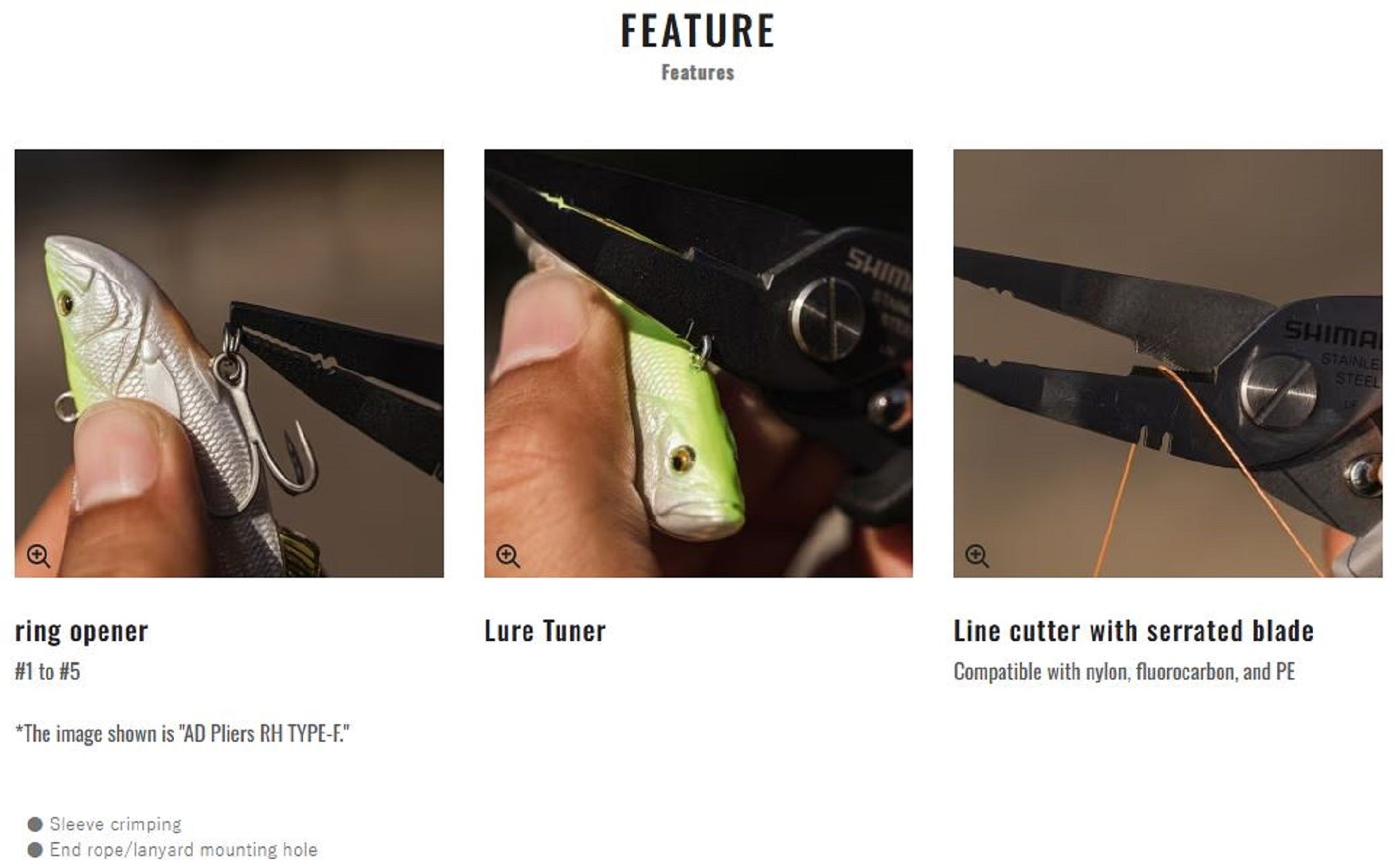 Shimano CT-542P Split Ring Pliers #1-5 158 x 48 x 13 mm Black (1512)