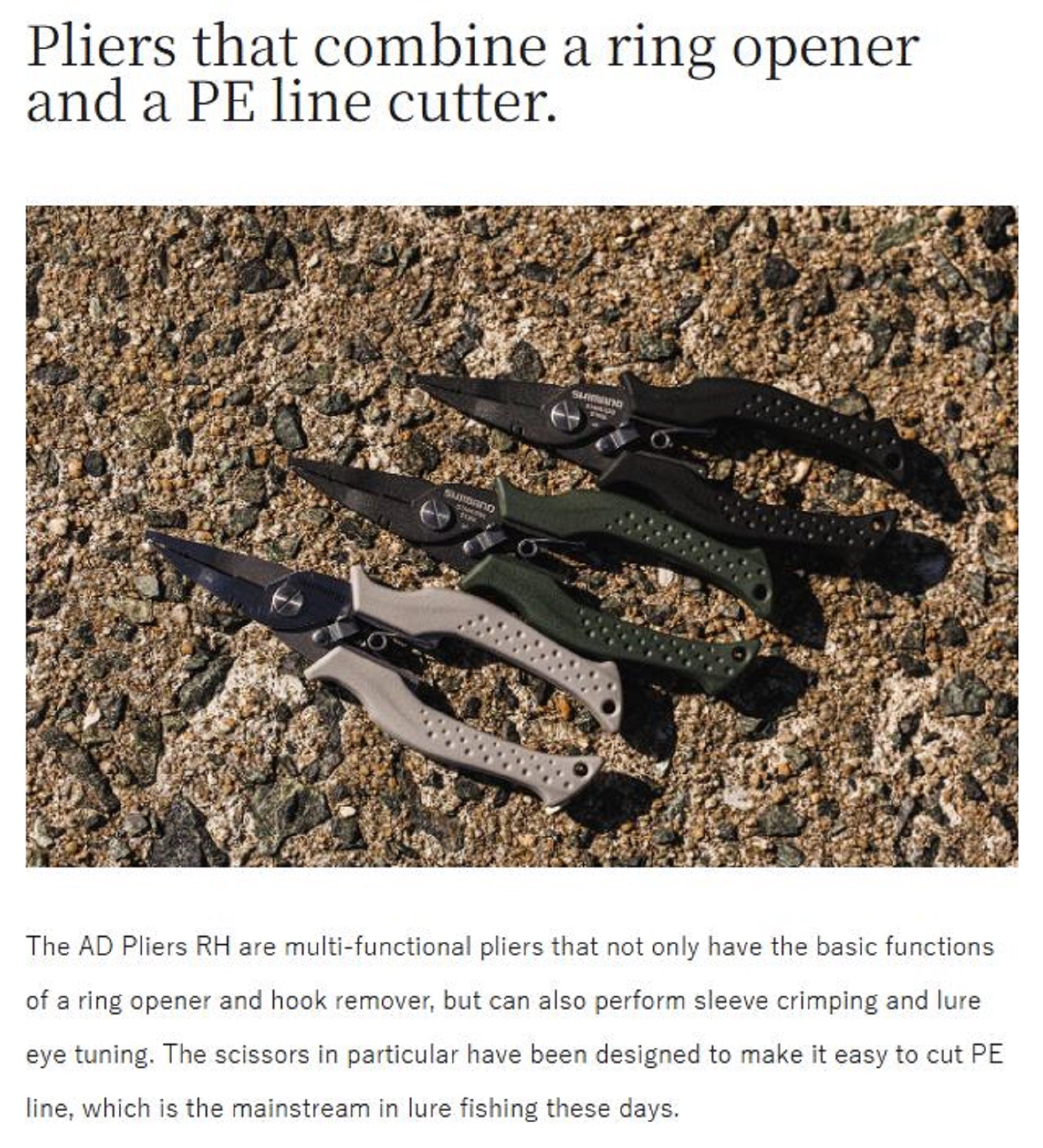 Shimano CT-542P Split Ring Pliers #1-5 158 x 48 x 13 mm Black (1512)