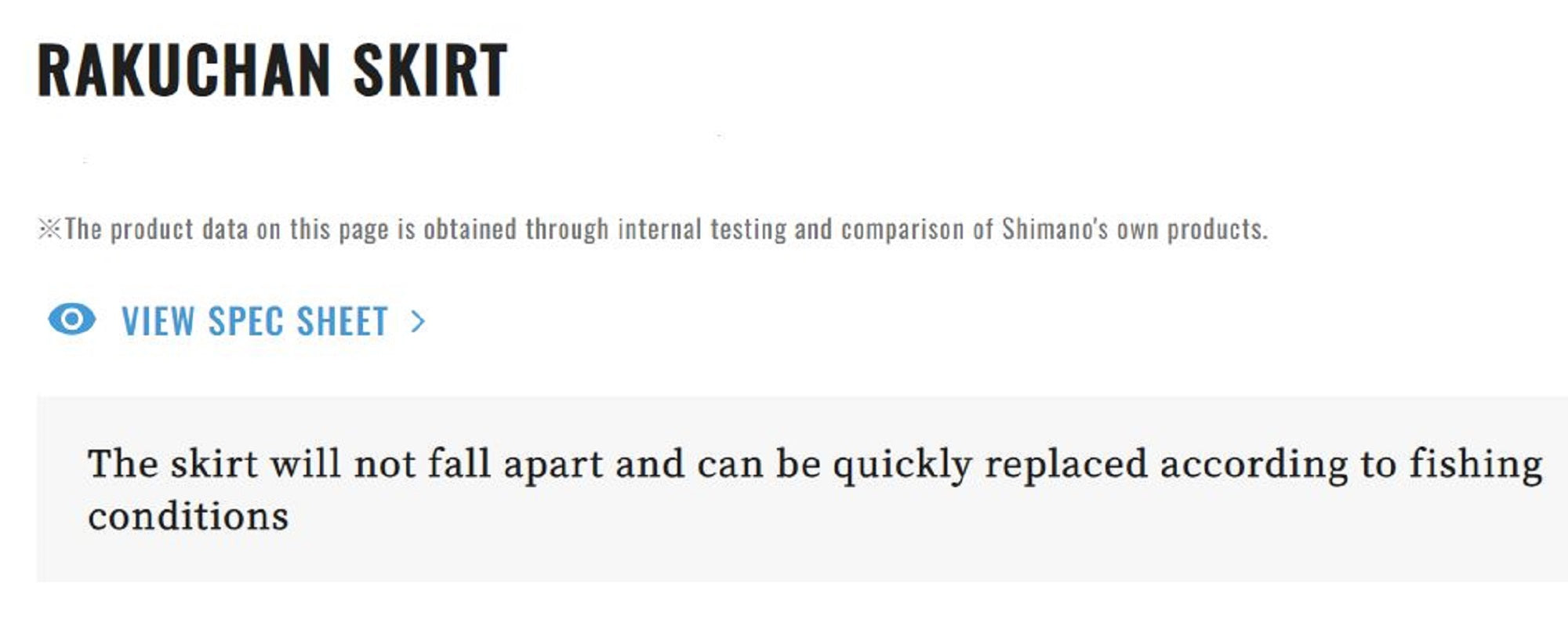 Sale Shimano ED-S01U Rakuchan Skirt Rubber 003 (8757)