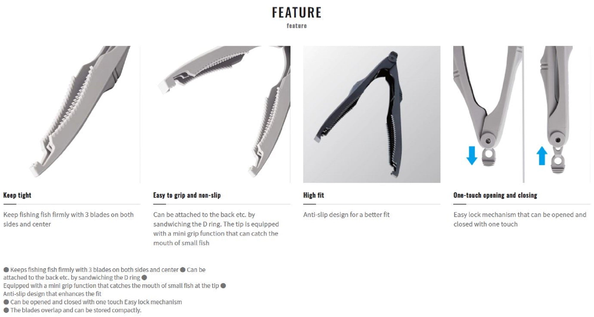 Shimano CT-980R Light Fish Grip 150mm Size SS Black 589989