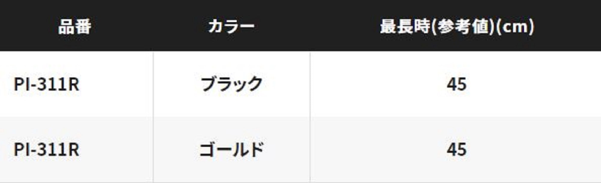 Shimano PI-311R Pin on Reel Clip 45cm Black 610935