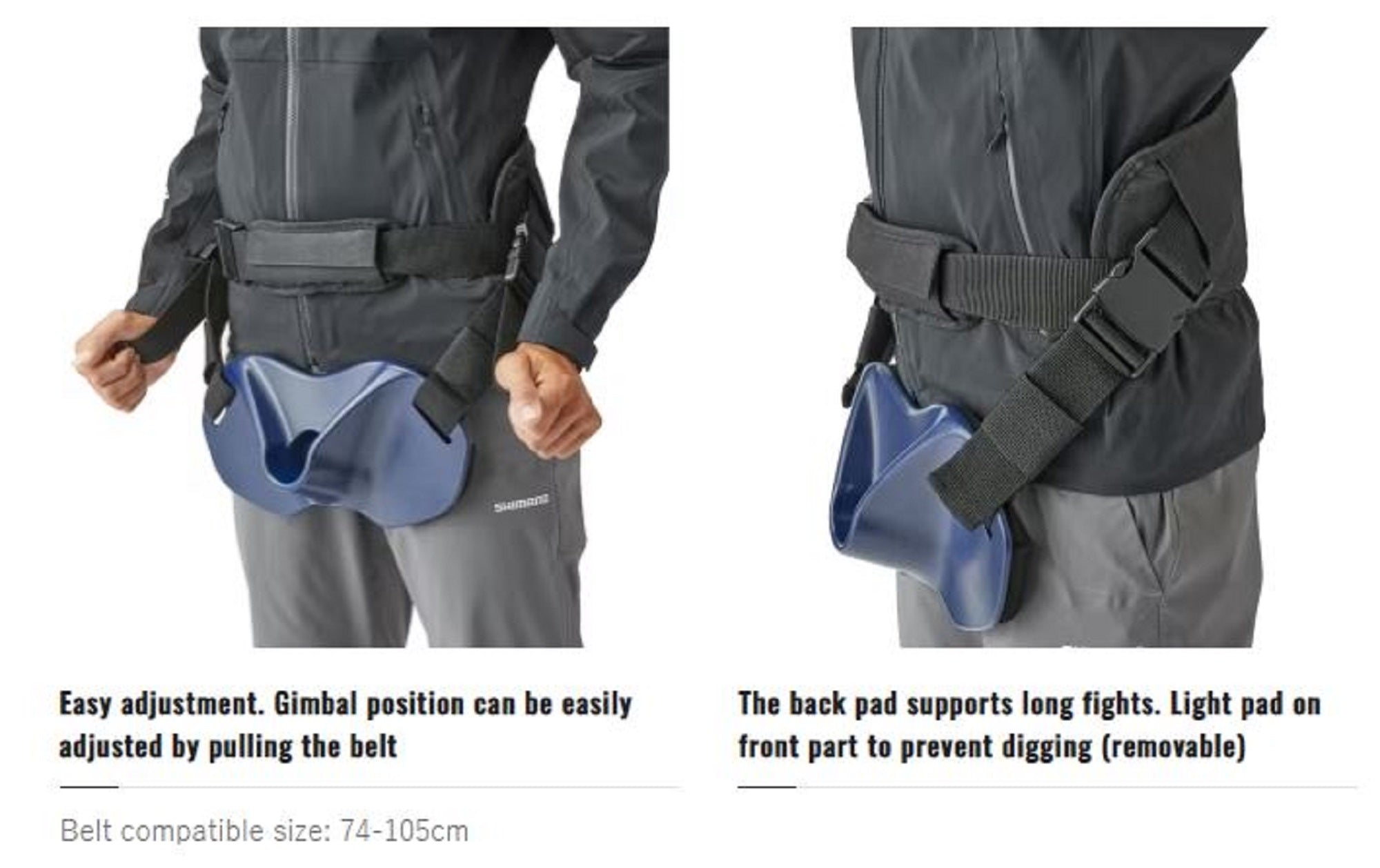 Shimano BE-200V Fighting Gimbal Belt Full Set Navy (3299)