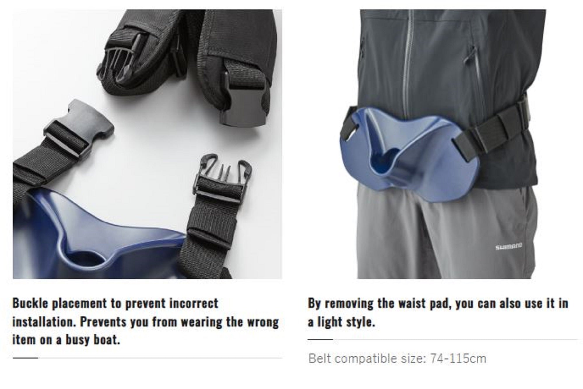 Shimano BE-200V Fighting Gimbal Belt Full Set Navy (3299)