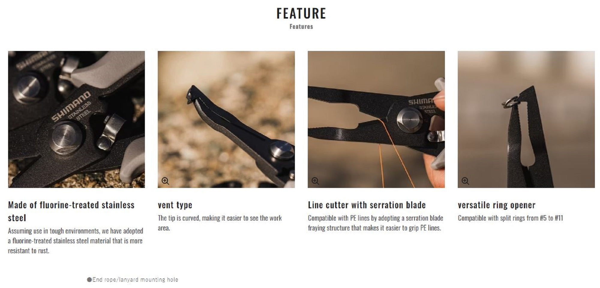 Shimano CT-562P Power Plier Bend Split Ring Size 5-11 Light Grey 817662