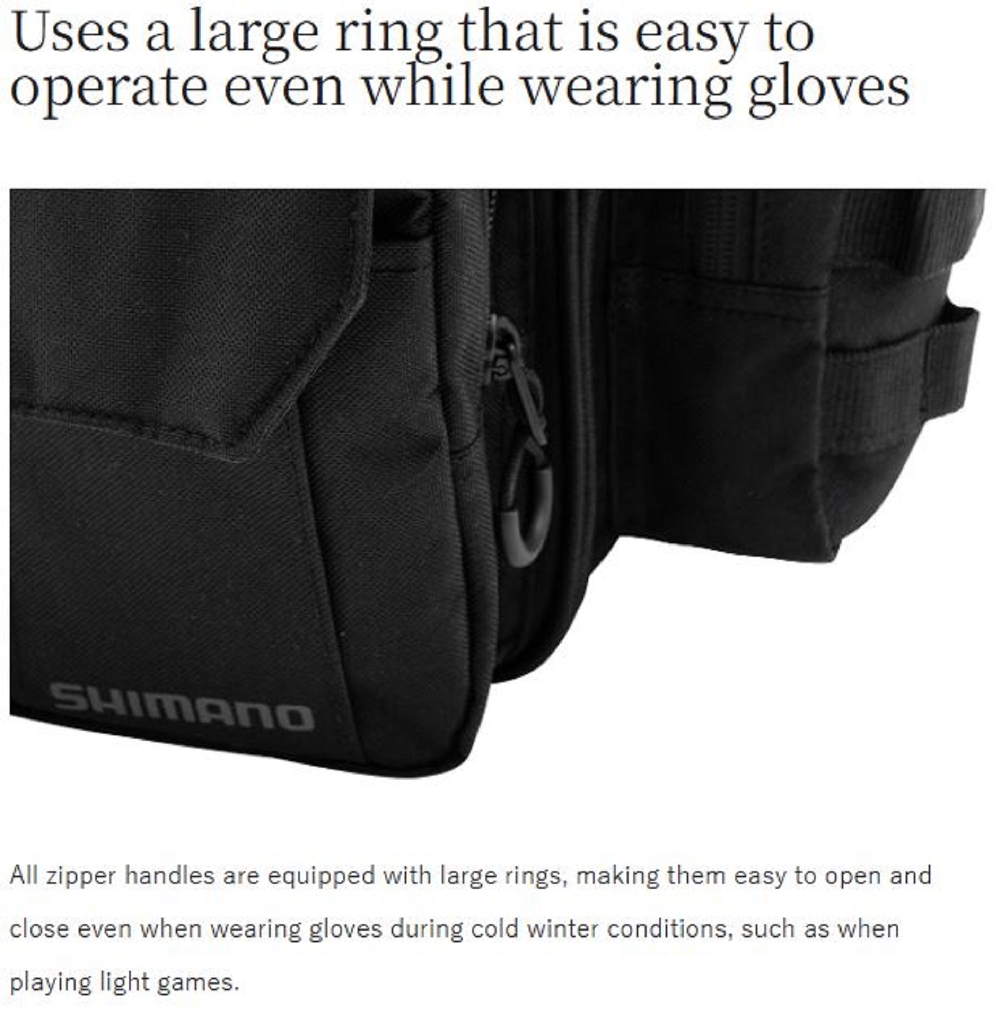 Shimano BS-221W Tough Shoulder Bag 31 x 10 x 21 Size M Black (9091)