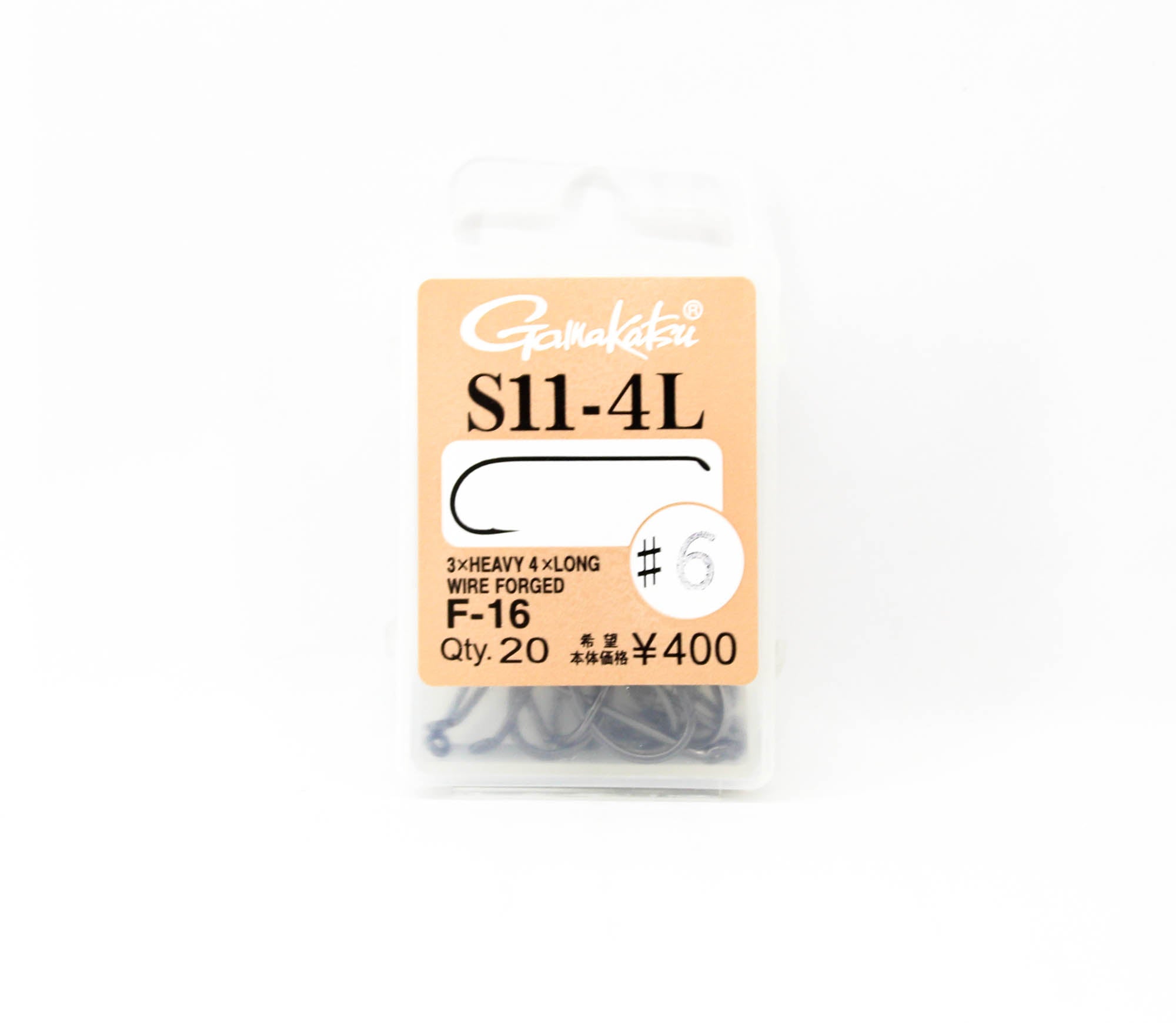 Gamakatsu 12861 Fly Hook S11-4L F16 Size 6 (8038)