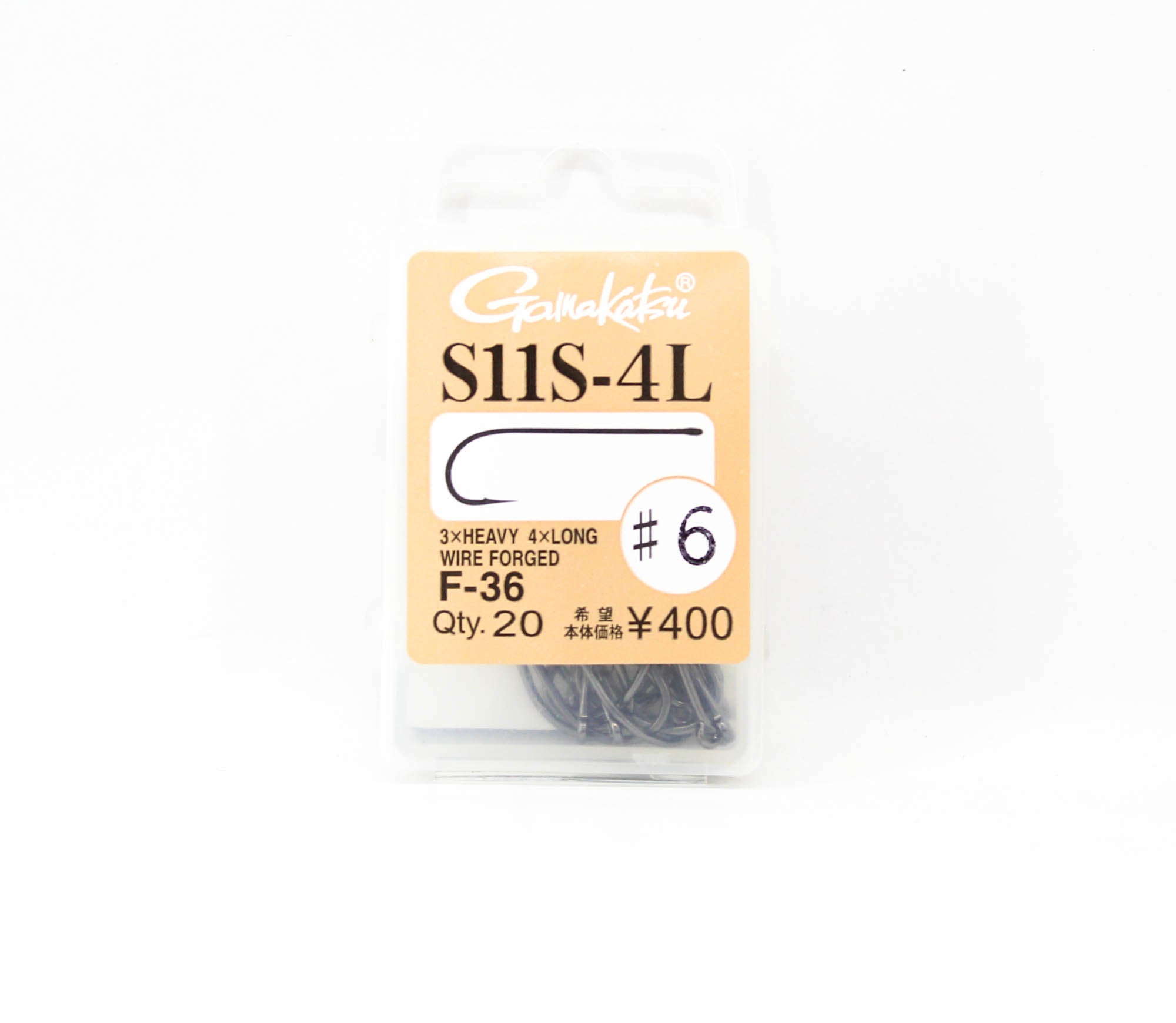 Gamakatsu 12862 Fly Hook S11S-4L F36 Size 6 (8076)
