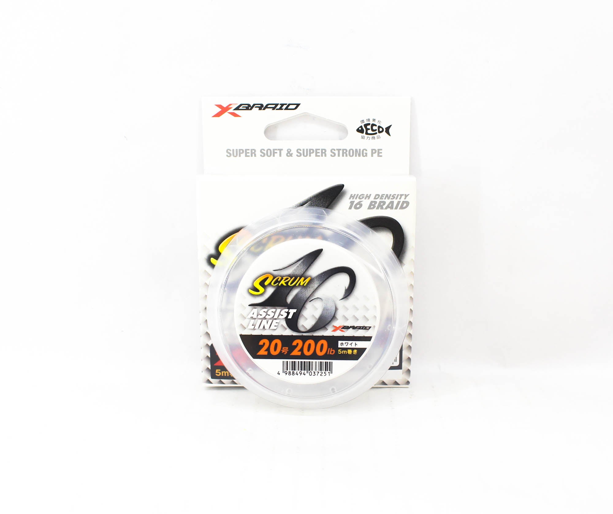YGK Galis Scrum Assist Line 16 Braid 5m Size 20, 200lb White (7251)