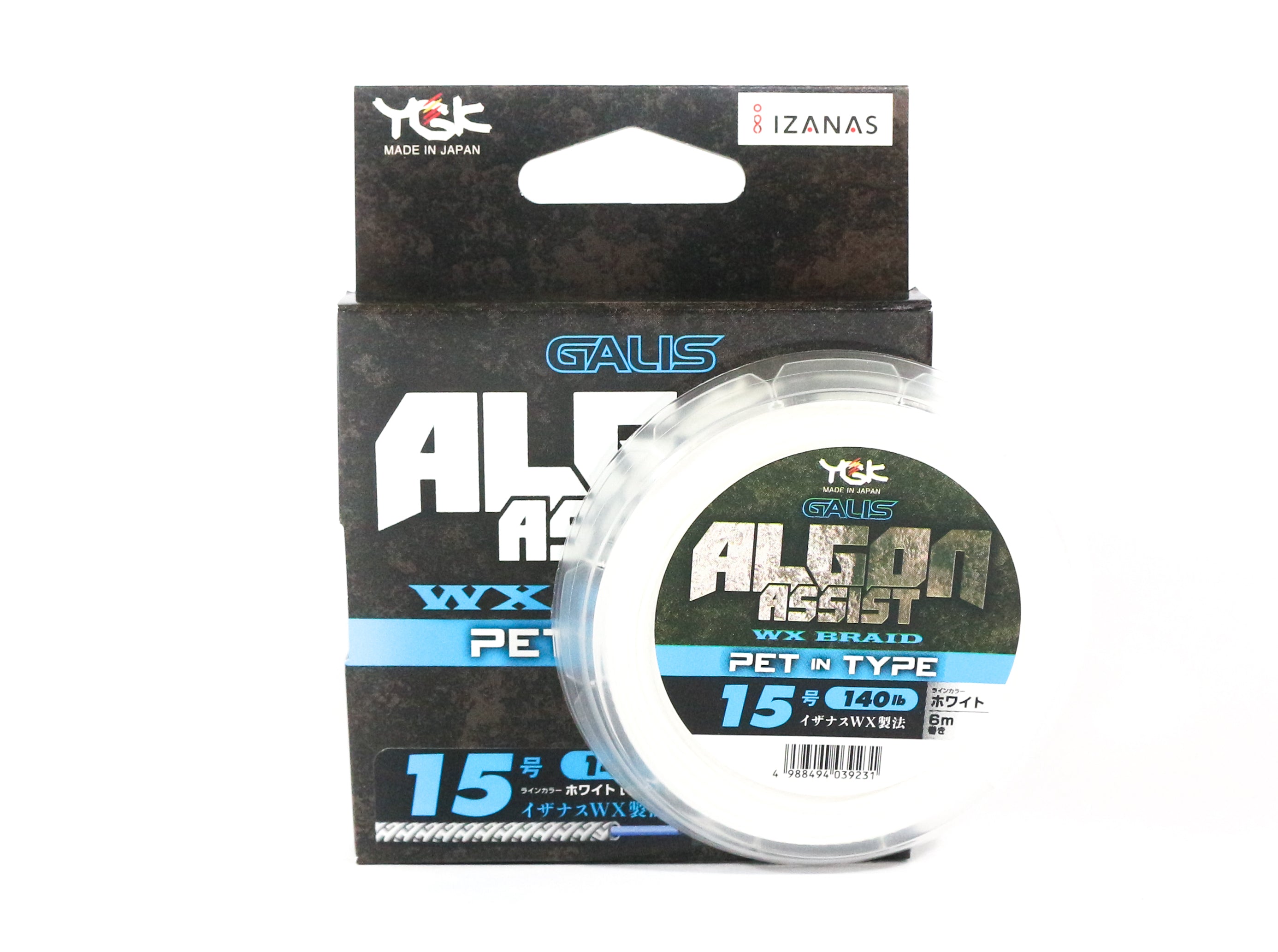 YGK Algon Assist WX Braid PET in Type 6m Size 15, 140lb White (9231)