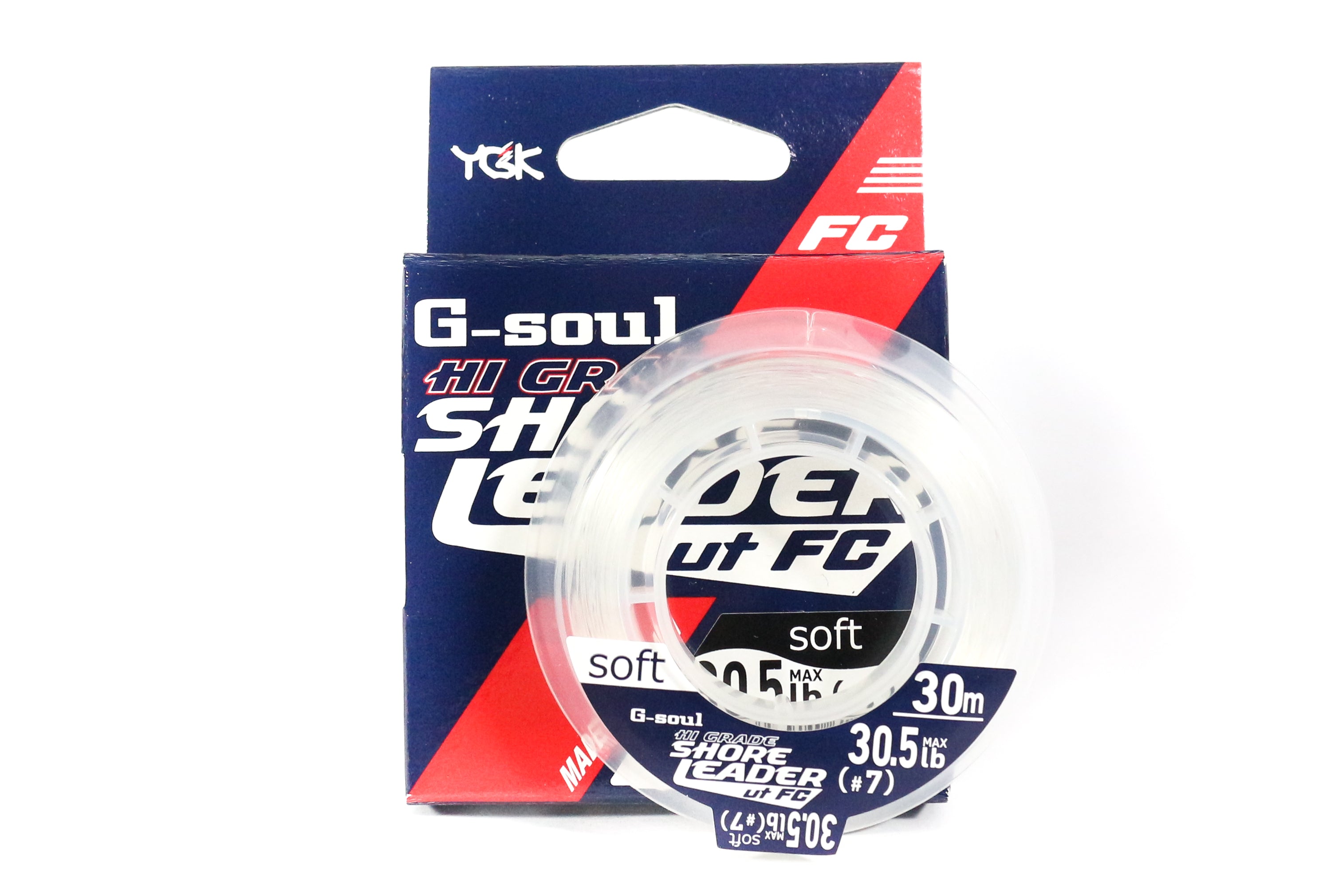 Sale YGK Hi Grade Shore Leader UT Fluorocarbon Soft 30m,No. 7,30.5lb 2656
