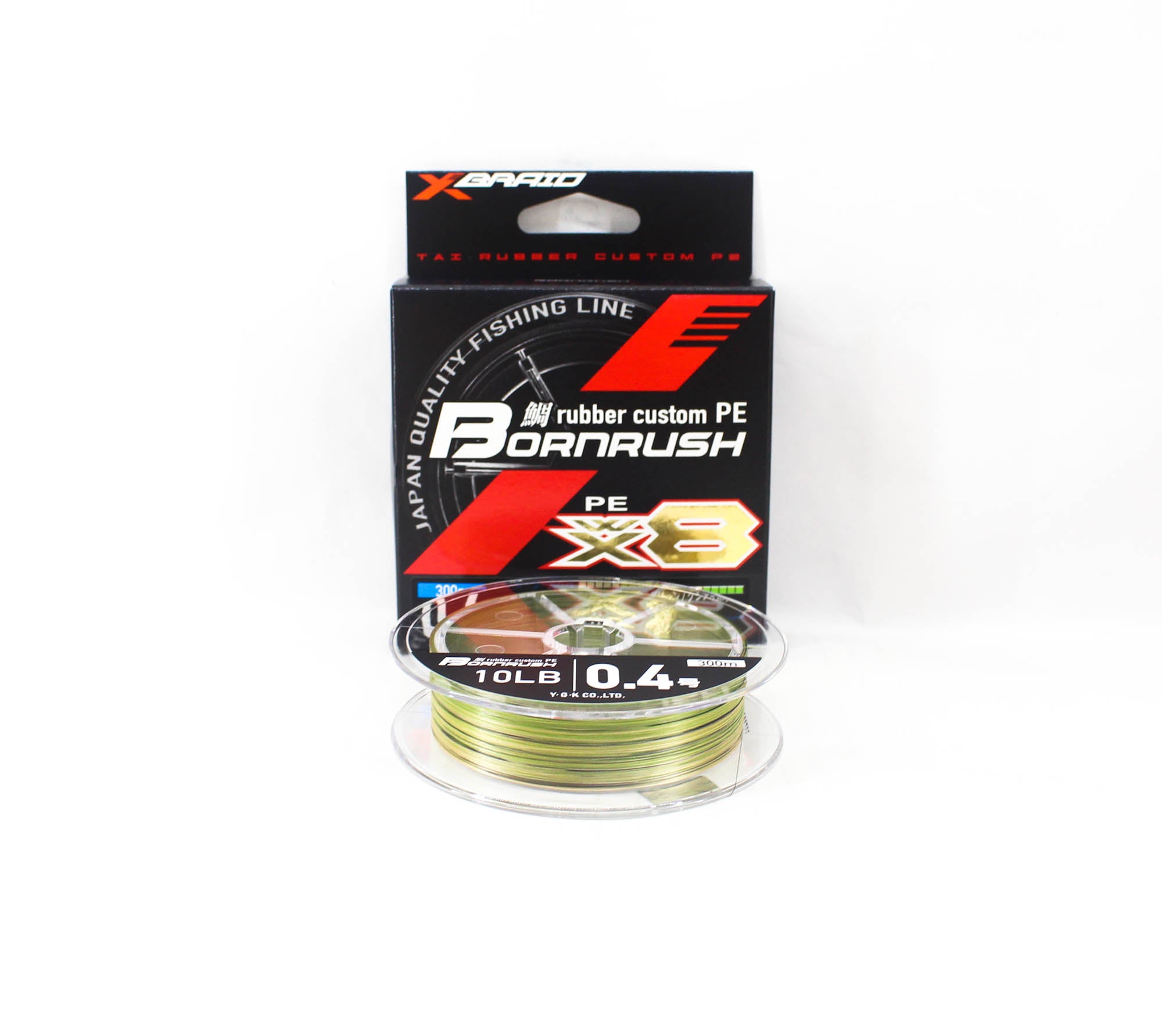 YGK P.E Line Born Rush WX8 Rubber Custom Line 300m P.E 0.4 , 10 lb (2814)