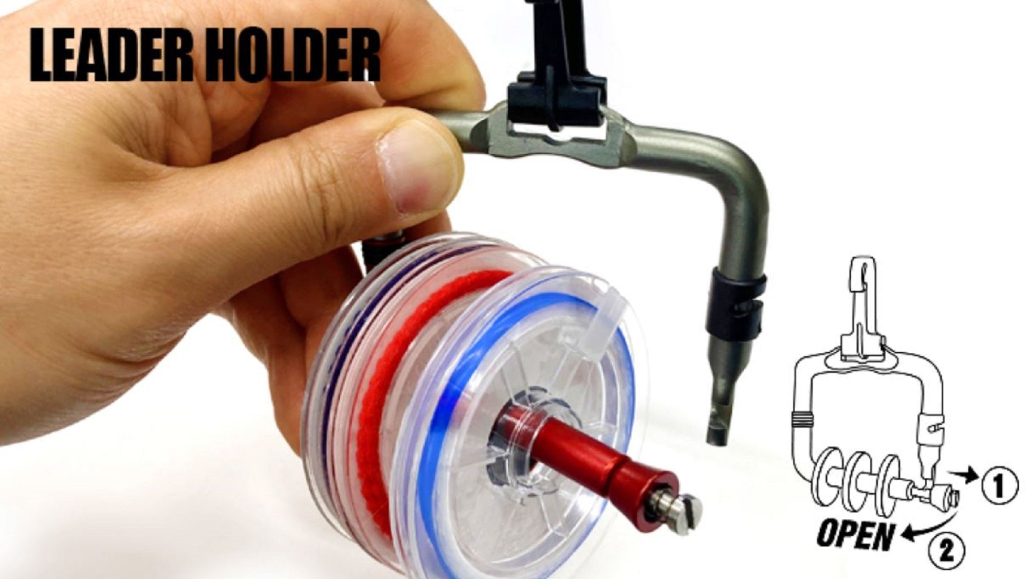 Tict Leader Holder 3 Inch Diameter 2-4 Spool Red (9266)