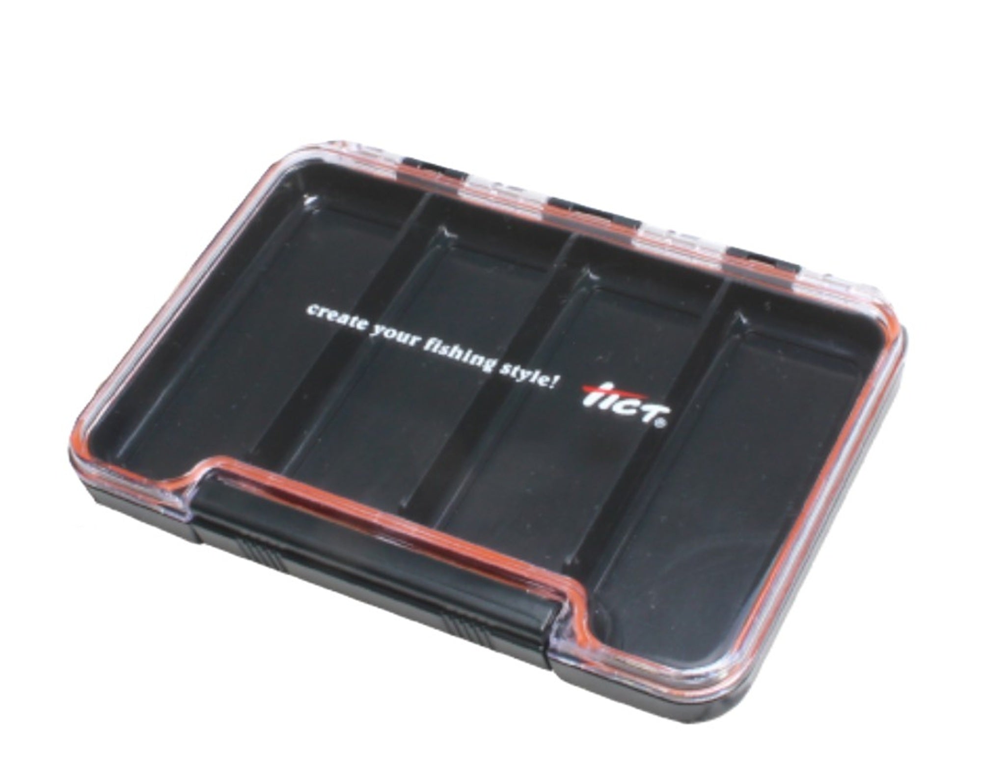 Tict Box Slim Case 4 Room 14 x 9.7 x 1.7 cm Orange (8012)