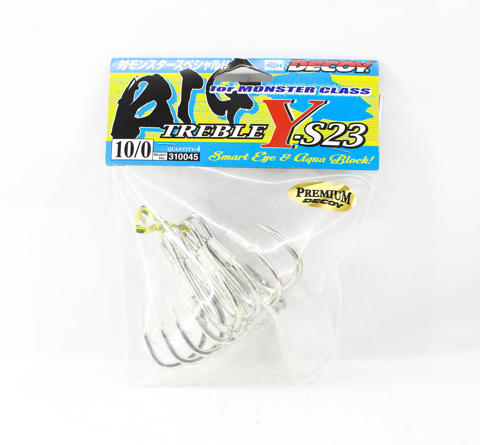Decoy Y-S23 Treble Hook Heavy Duty Big Size 10/0 (0045)