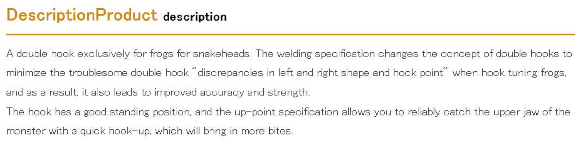 Decoy RH-2 Double Hook for Soft Frog Size L (1033)