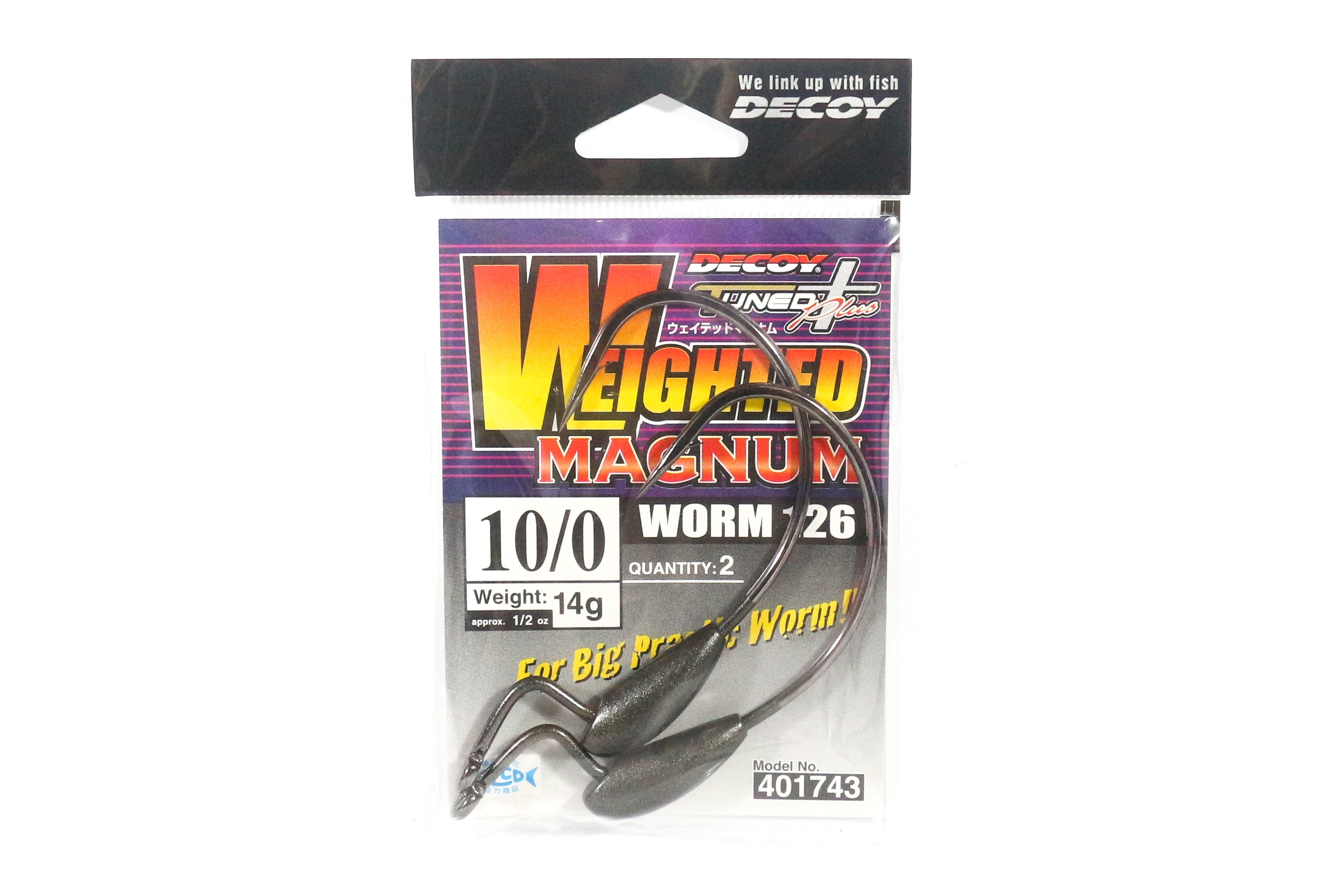 Decoy Worm 126 Weighted Magnum Worm Hook Size 10/0 , 14 grams (1743)