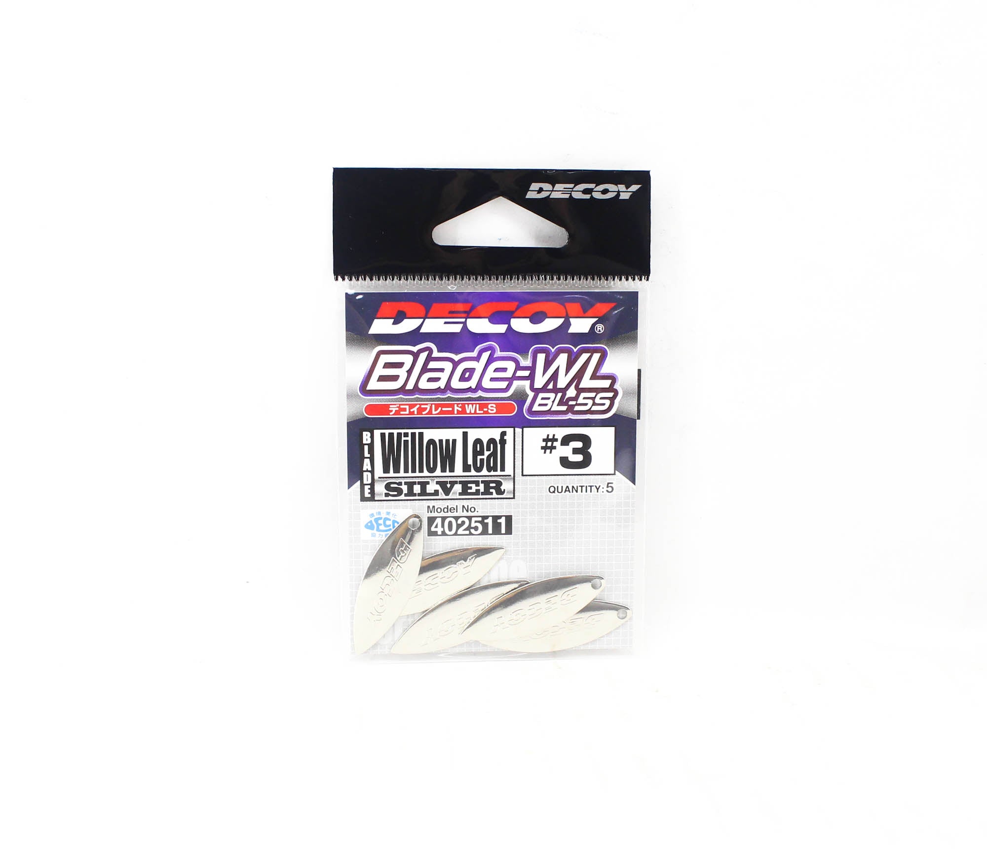 Decoy BL-5S Willow Blade Silver Size 3 x 5 pieces (2511)