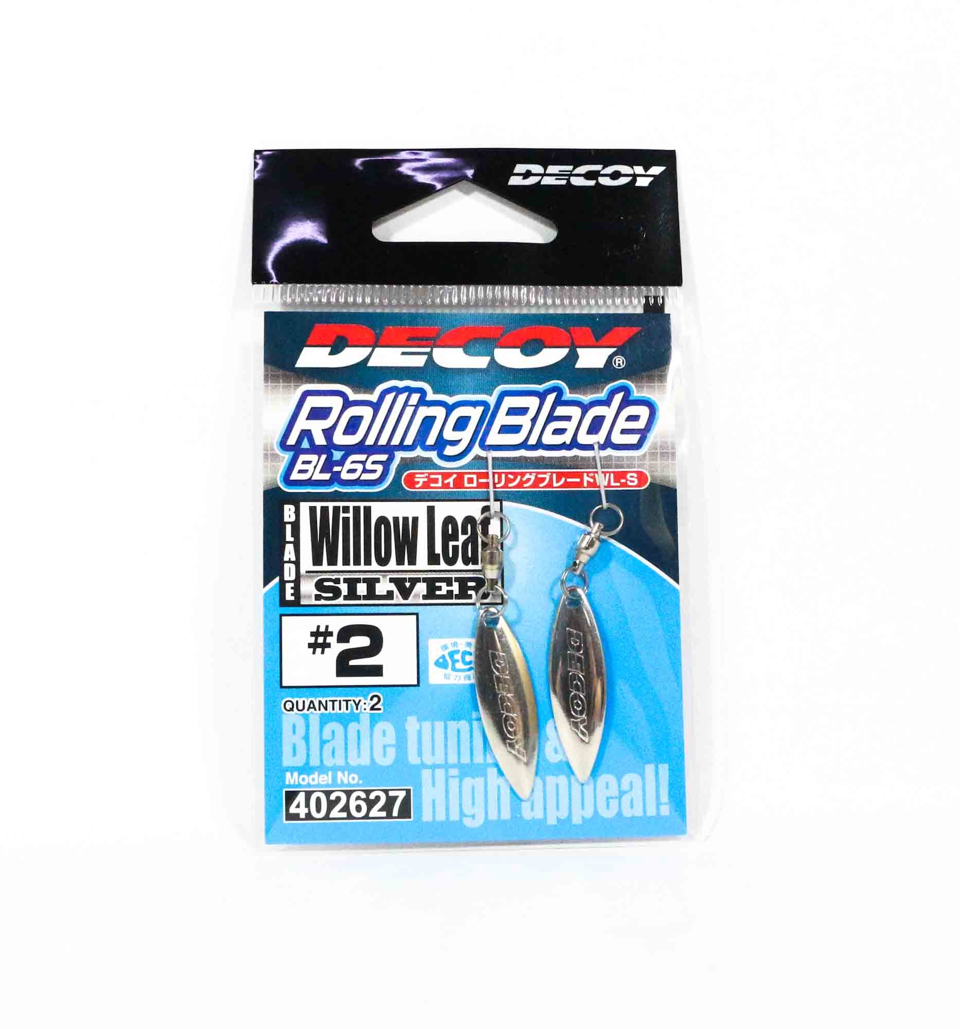 Decoy BL-6S Rolling Blade Willow Leaf Silver Size 2 (2627)