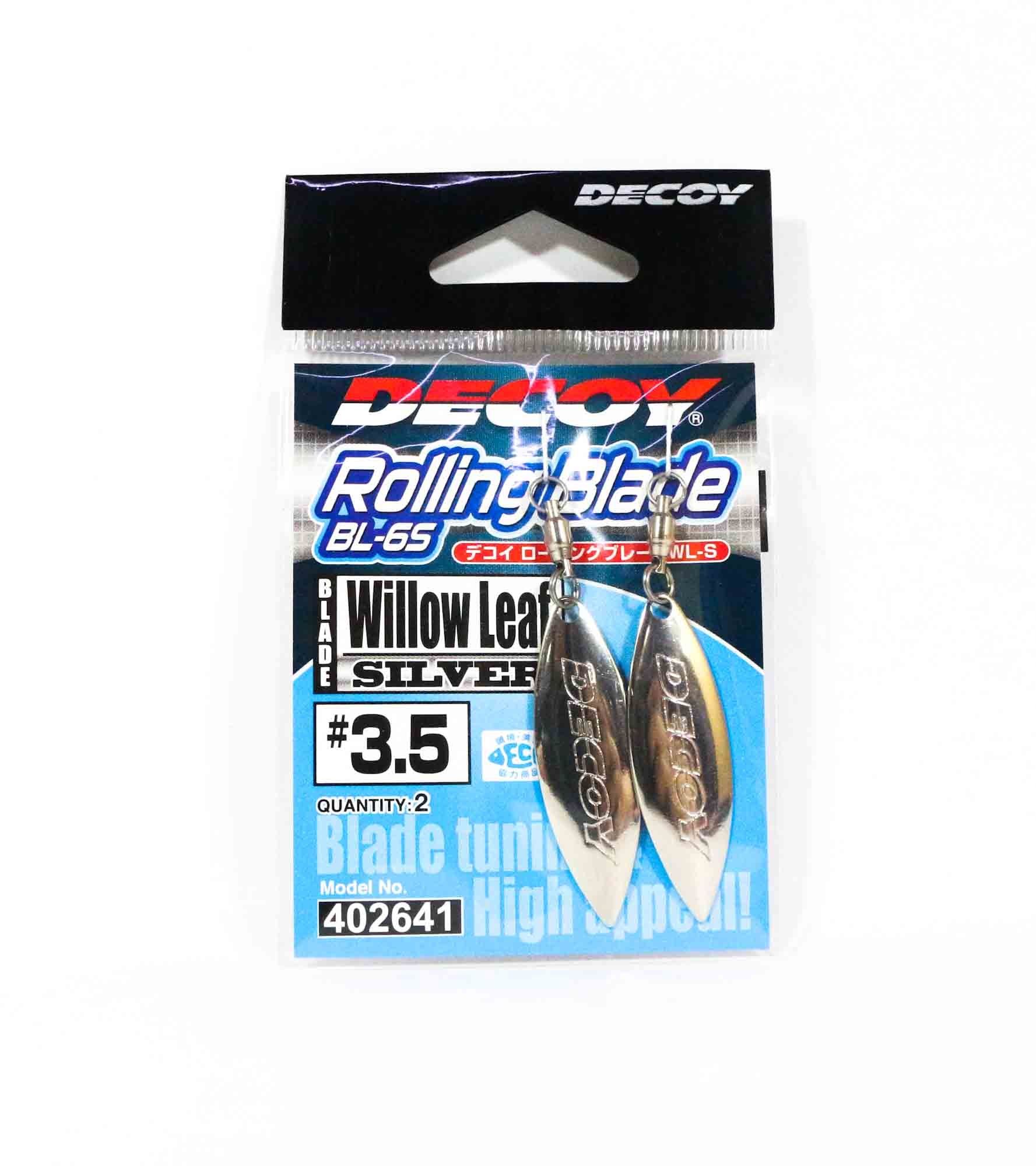 Decoy BL-6S Rolling Blade Willow Leaf Silver Size 3.5 (2641)