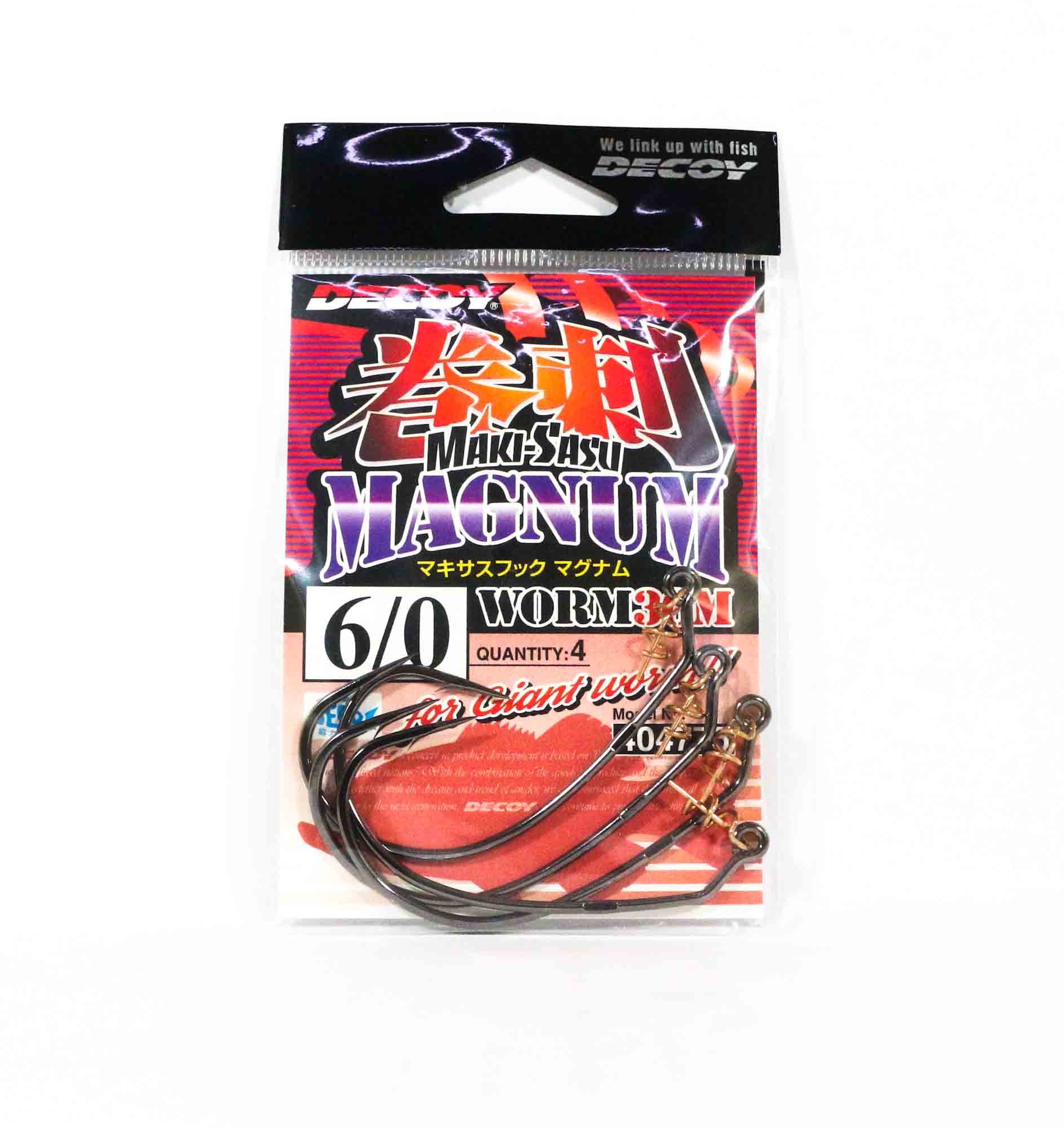Decoy Worm 30M Makisasu Magnum Worm Hooks Size 6/0 (4775)