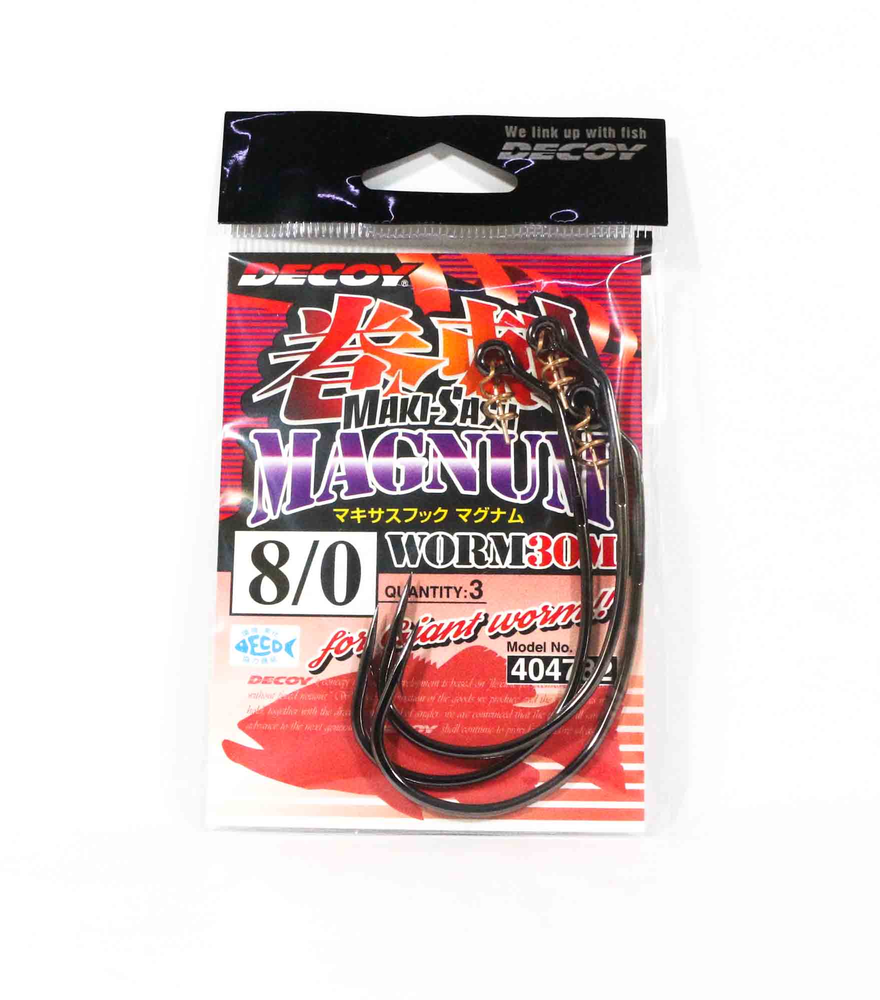 Decoy Worm 30M Makisasu Magnum Worm Hooks Size 8/0 (4782)