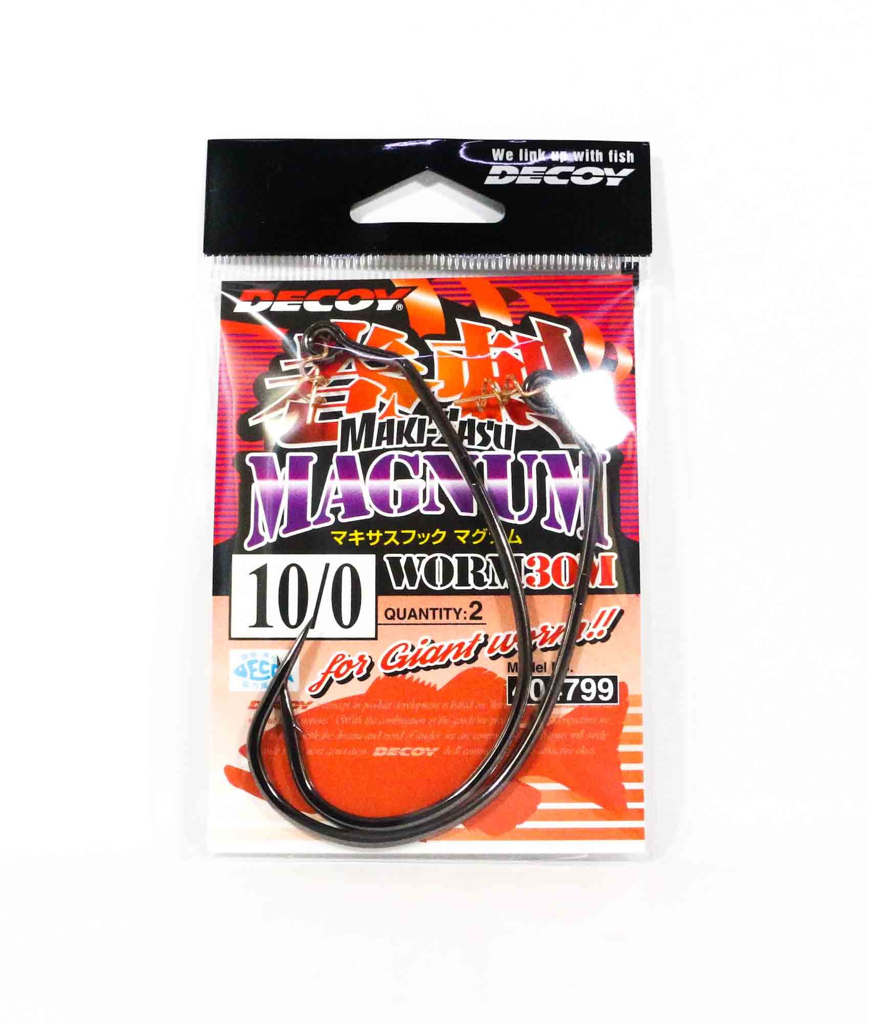 Decoy Worm 30M Makisasu Magnum Worm Hooks Size 10/0 (4799)