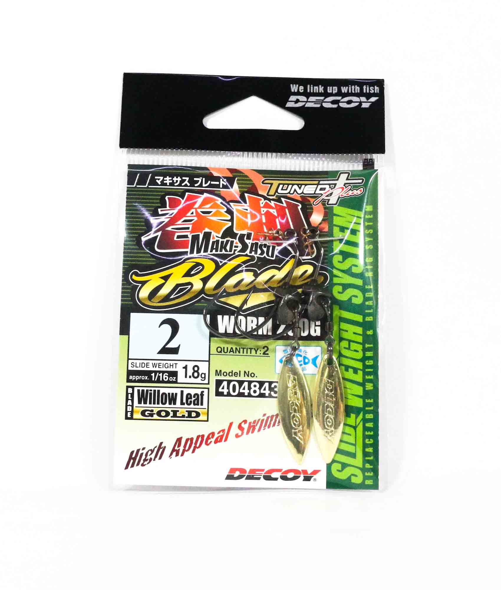 Decoy Worm 230G Maki Sasu Blade Gold Size 2 , 1.8 grams (4843)