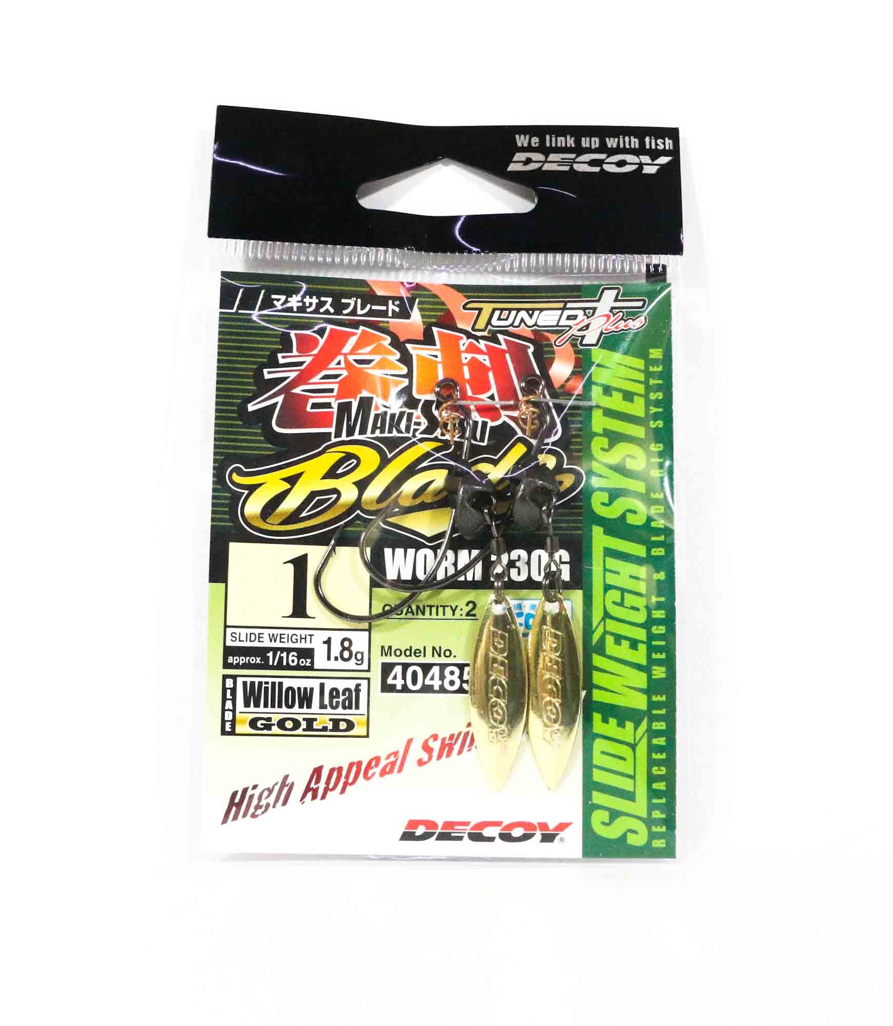 Decoy Worm 230G Maki Sasu Blade Gold Size 1 , 1.8 grams (4850)