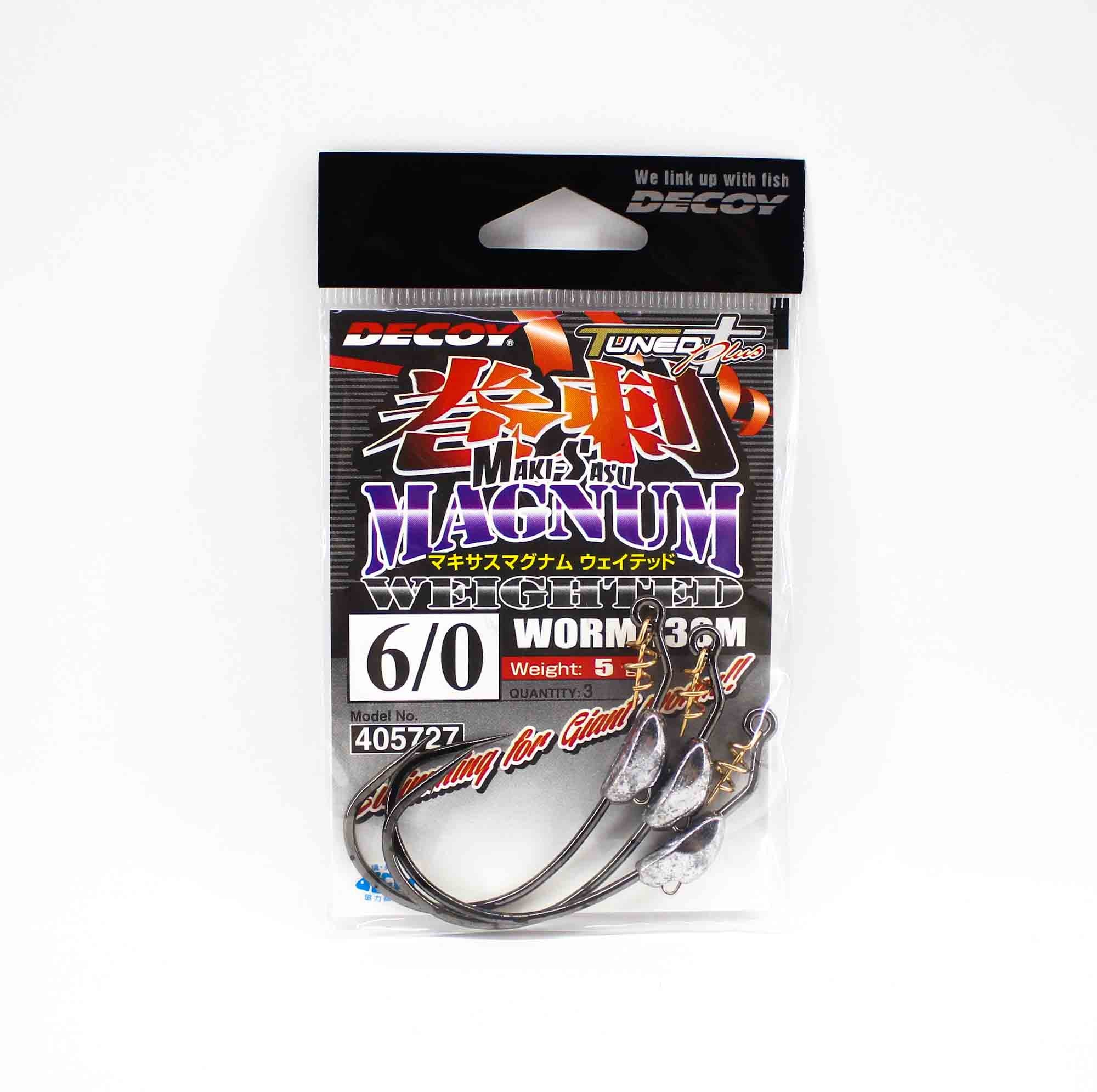 Decoy Worm 130M Maki Sasu Magnum Weighted Hook 5 grams Size 6/0 (5727)