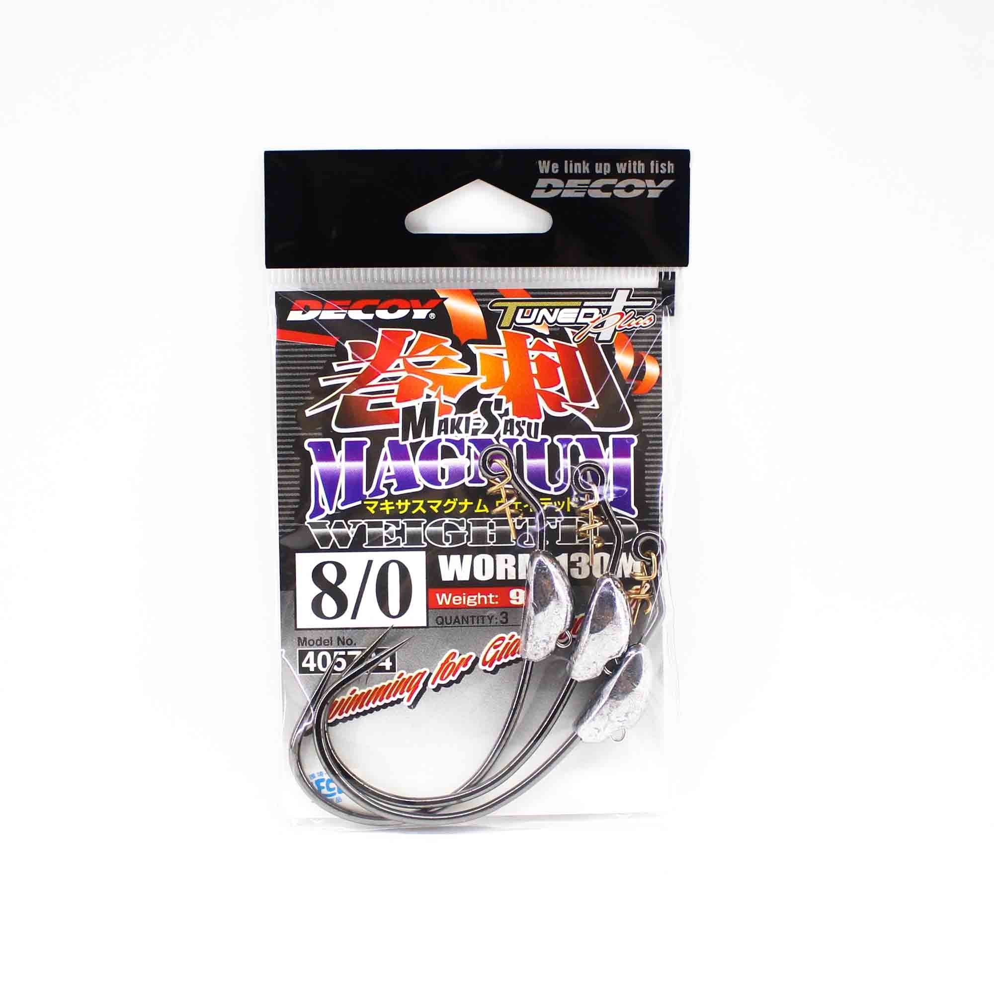 Decoy Worm 130M Maki Sasu Magnum Weighted Hook 9 grams Size 8/0 (5734)